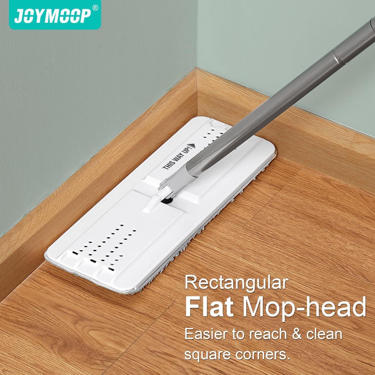 Alt view image 3 of 7 - JOYMOOP Easy Clean and Self-Squeezing Microfiber Flat Mop and Bucket System, Mops for Floor Cleaning and Wall Cleaner, Hardwood, Tile, Laminate, Vinyl Floors, Smooth Walls, and Glass Windows