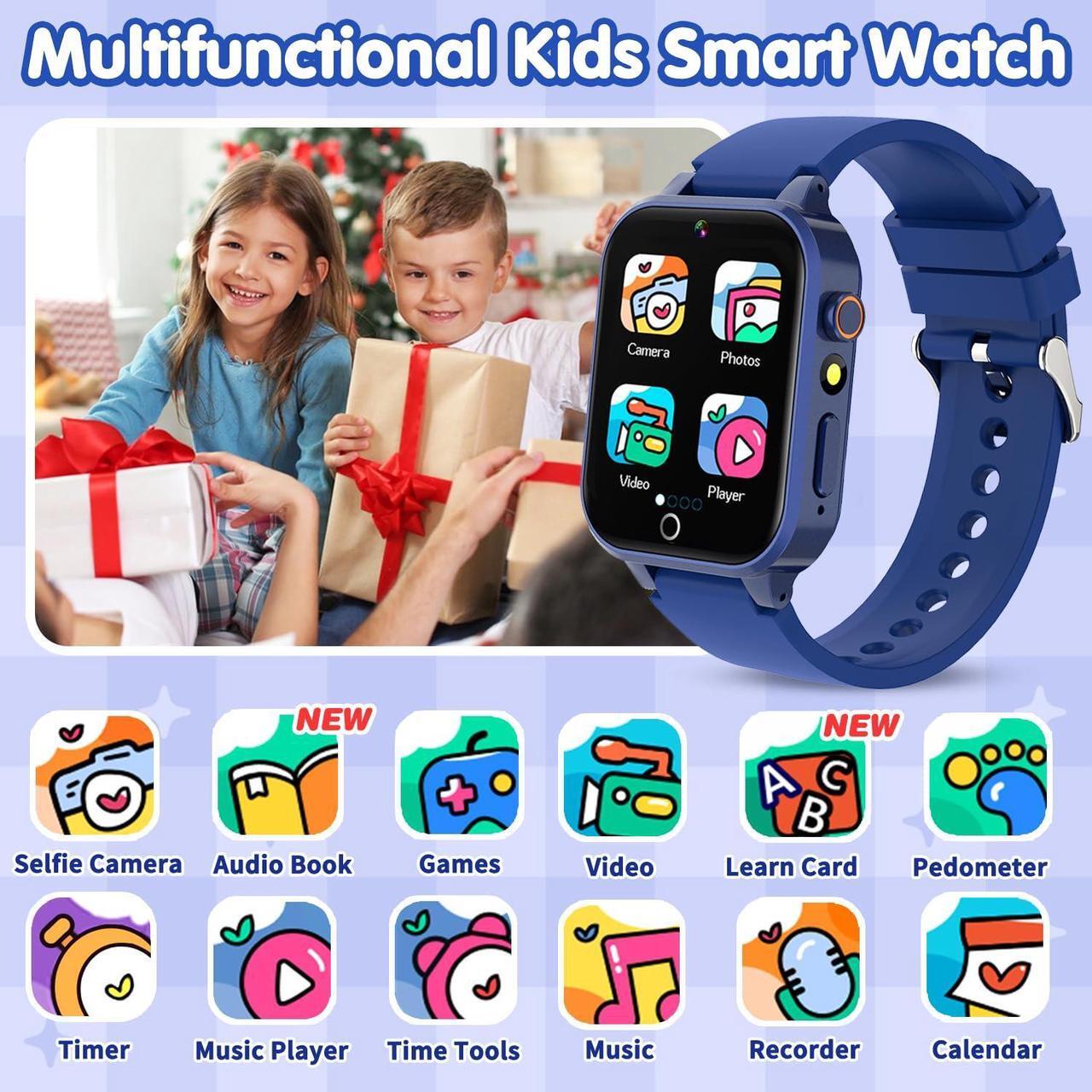 Alt view image 2 of 7 - Wiszodet Smart Watch for Kids, Birthday Gift for Kids Age 4-12 Kids Smart Watch Boys with 26 Puzzle Games HD Camera Video Alarm Clock Audiobook Music Toys for 5 6 7 8 9 10 Year Olds Boys