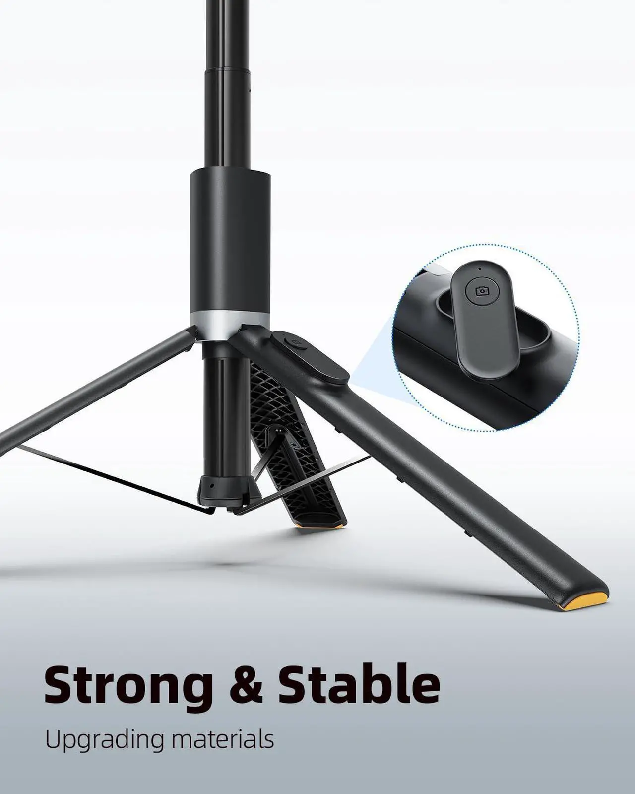 Alt view image 2 of 7 - TODI 63" Cell Phone Selfie Stick Tripod, Portable Tripod for iPhone with Wireless Remote, Extendable Smartphone Stand, All-in-1, Compatible with iPhone/Android