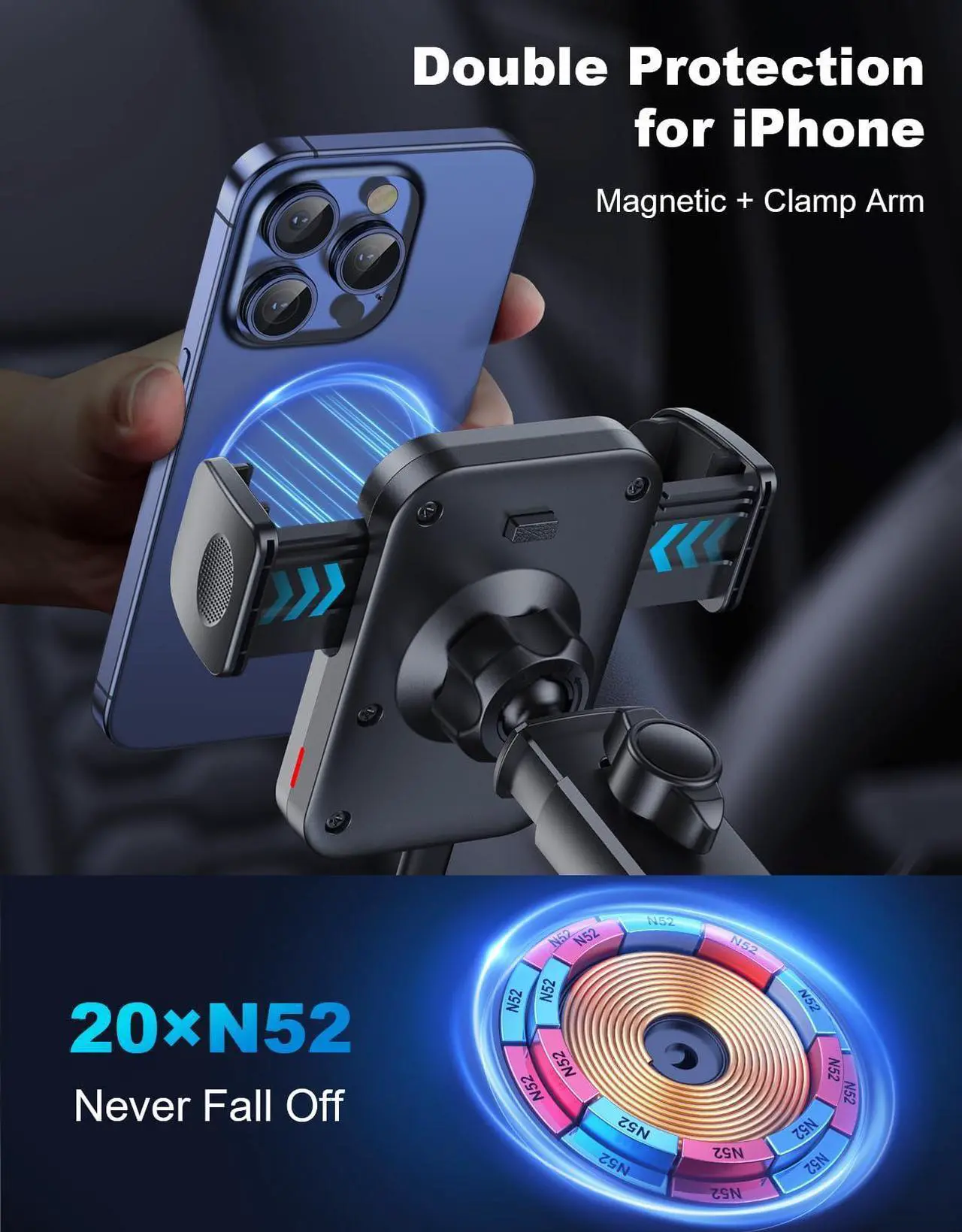 Alt view image 3 of 7 - Niweya for MagSafe Car Mount Charger, 15W Fast Charging Magnetic Car Phone Holder Charger, Vent Dashboard Windshield for MagSafe Wireless Car Charger, Fits for iPhone 16 15 14 13 12 Pro Max Plus