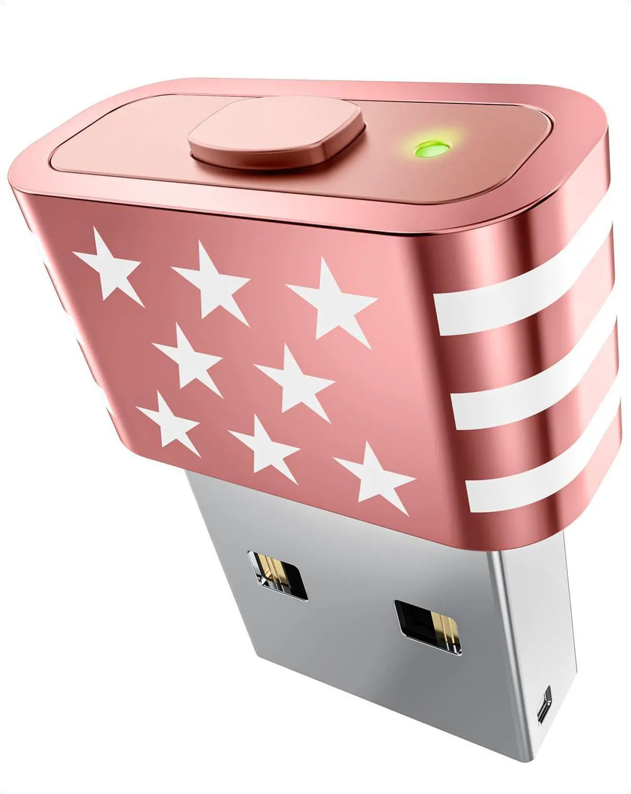 Alt view image 7 of 7 - Geyes Mouse Jiggler, Undetectable Mouse Mover Device Has Two Swing Modes Jiggle and Multi-Track,Keeps for PC Computer Laptop Awake, Driver-Free, Plug-Play Adapter (Metal Rosegold)