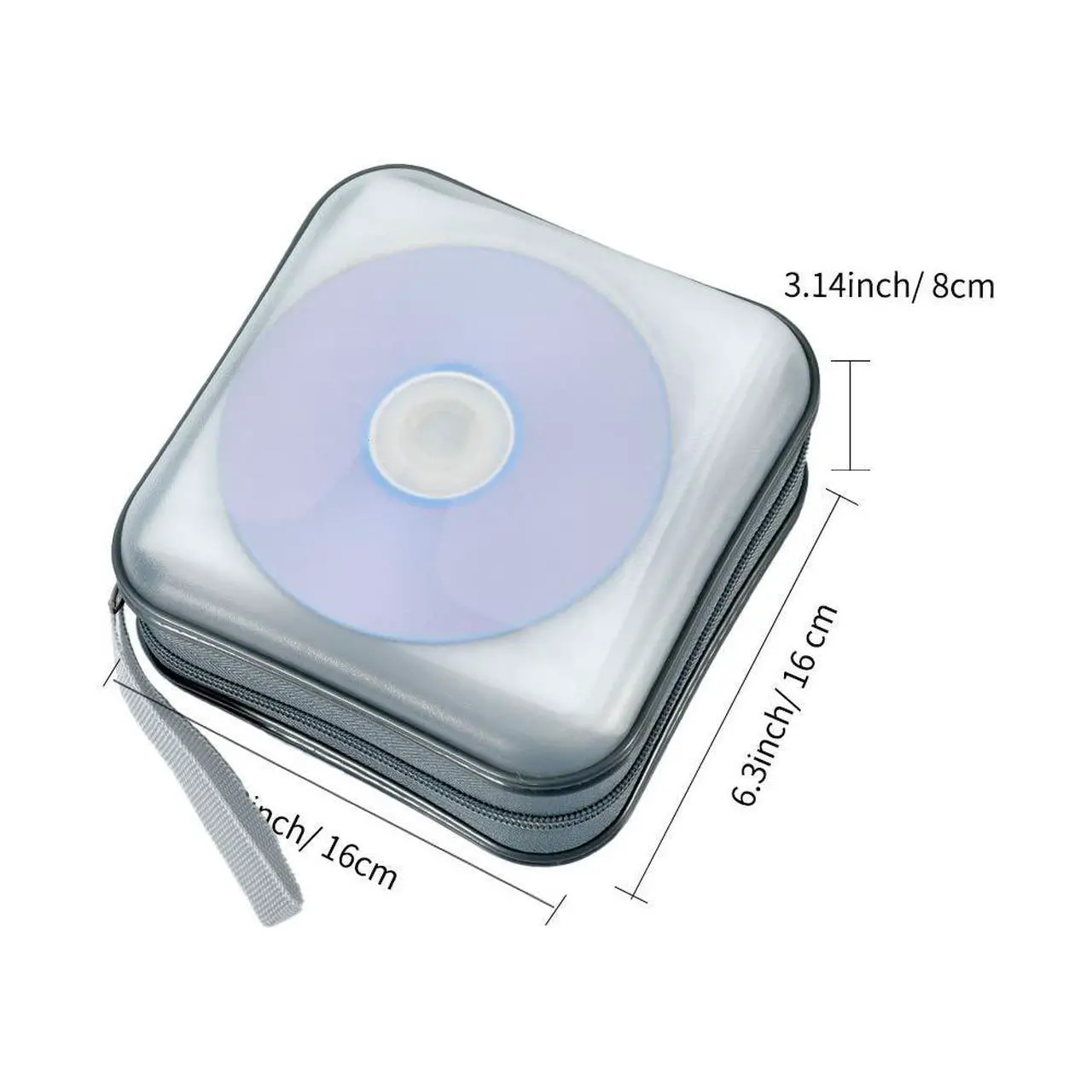 Alt view image 5 of 7 - Jalisiol CD Case, CD/DVD Case Wallet 40 Capacity Protective CD VCD Case Storage Organizer Binder Booklet Album Wallet for Home Car (White)