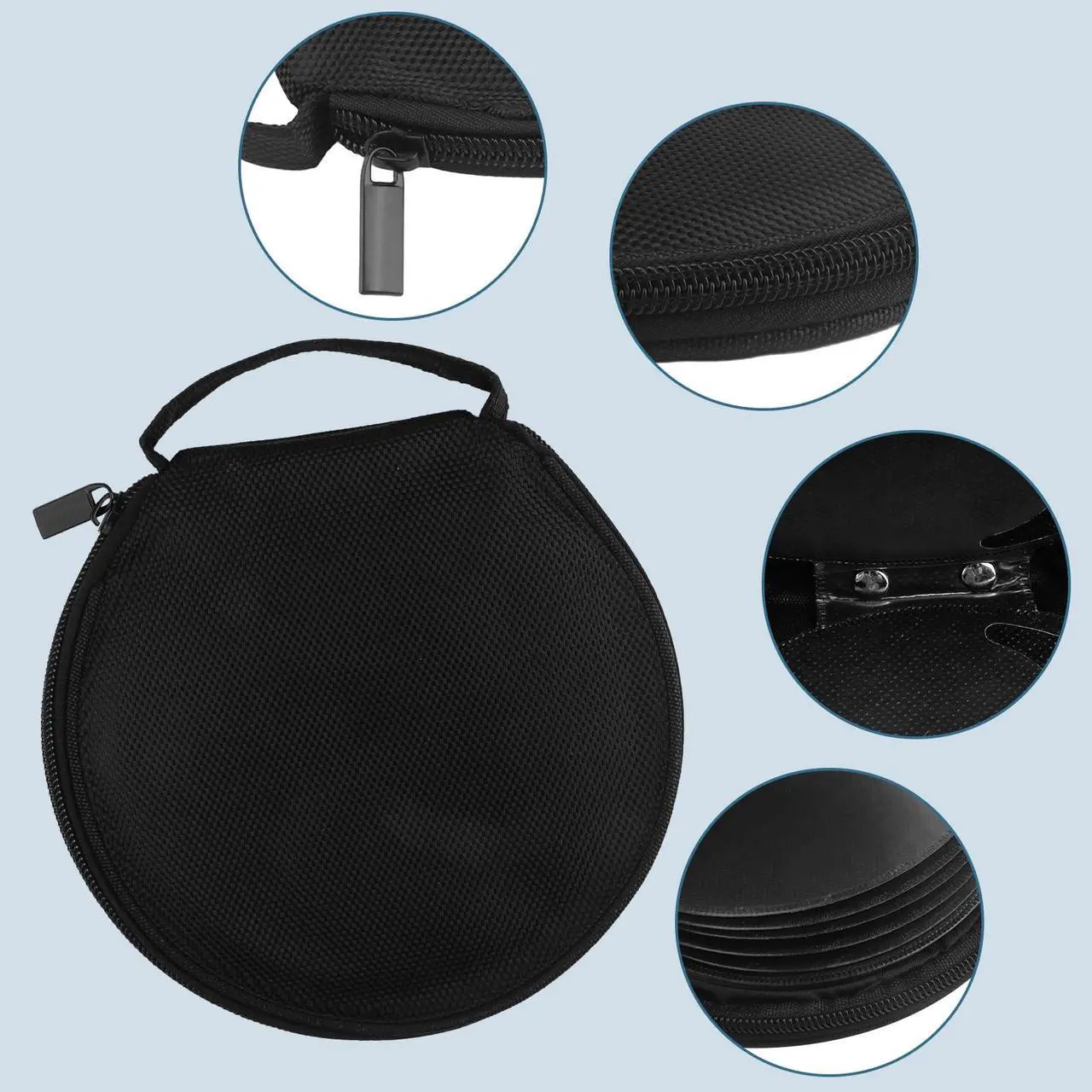Alt view image 3 of 6 - Notoke Black 20-Disc CD/DVD Case Holder, Portable Storage Binder Wallet for Car, Home, Travel - Compact Disc Organizer with Secure Zipper Closure
