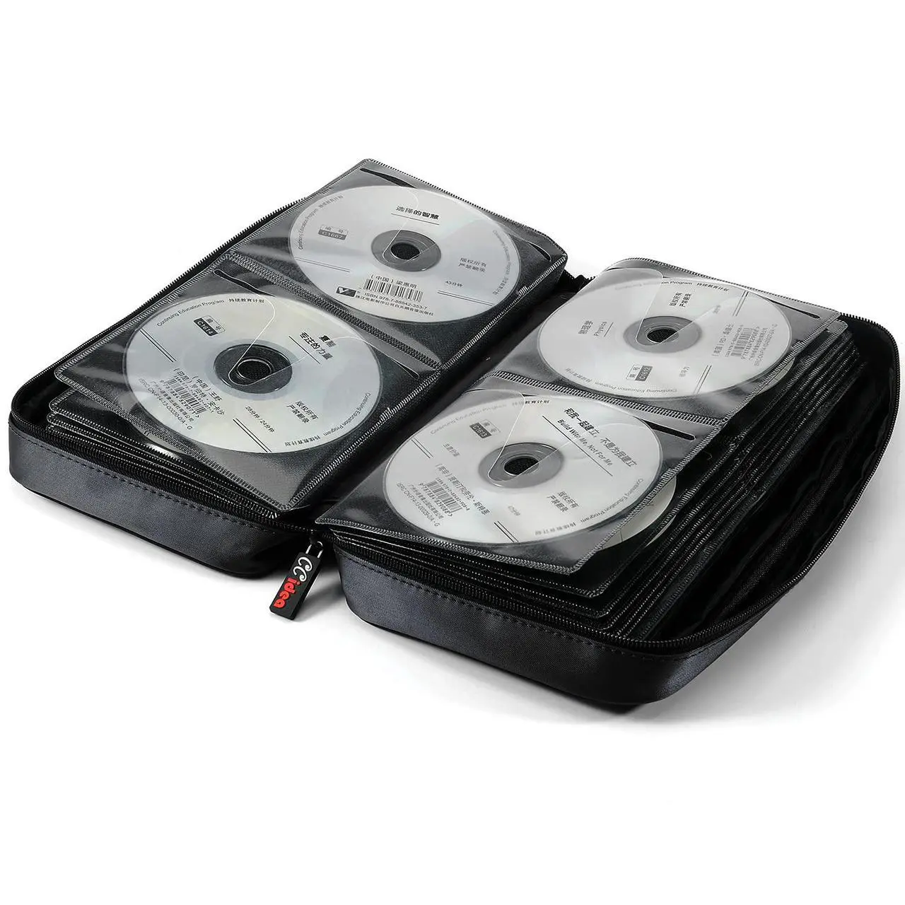 Alt view image 4 of 7 - CCidea 96 Capacity CD/DVD Case Holder Portable Wallet Disc Storage Binder for Car, Home, Travel (96-Black) Specials