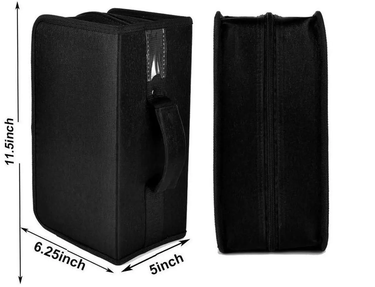 Alt view image 2 of 6 - alavisxf xx CD Case, 160 Capacity Nylon DVD Case Protective CD Case Holder Portable Disc Storage Organizer Bag for Car Home (Black160, 160 Capacity)