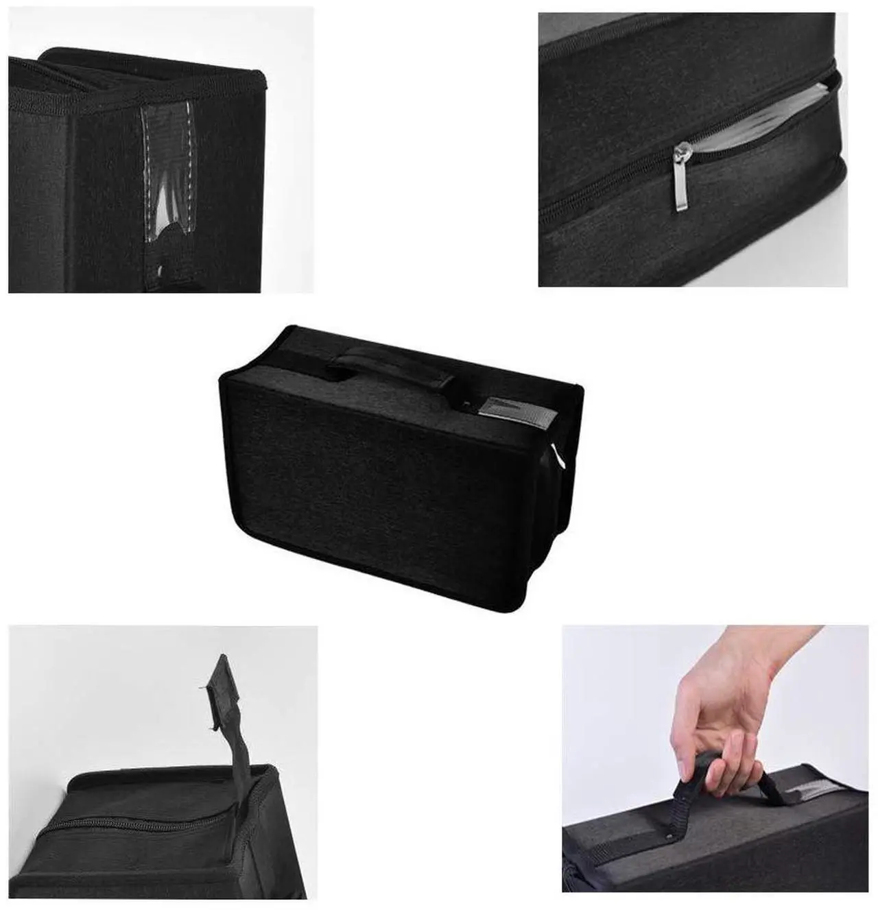 Alt view image 3 of 6 - alavisxf xx CD Case, 160 Capacity Nylon DVD Case Protective CD Case Holder Portable Disc Storage Organizer Bag for Car Home (Black160, 160 Capacity)