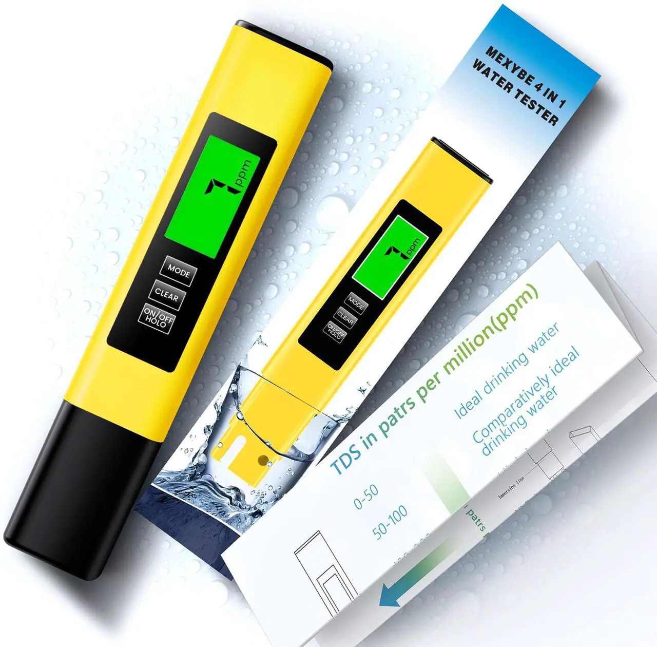 Main image of 2025 All-New 4 in 1 Tds Meter Digital Water Tester - Accurate and Reliable TDS EC & Temp(°C,°F) Meter - 0-9990ppm - Professional Testing for Drinking Water, RO/DI System, Aquariums etc
