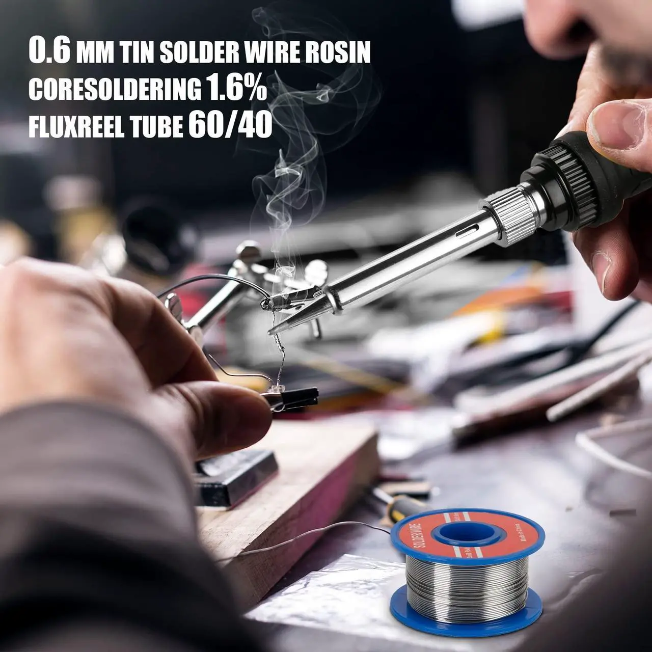Alt view image 3 of 6 - Soldering Iron Kit, 60W Soldering Iron with 5pc Interchangeable Tips, 10-in-1 Adjustable Temperature Solder Welding Tools, Fast Heating, Electronic Repair, 110V