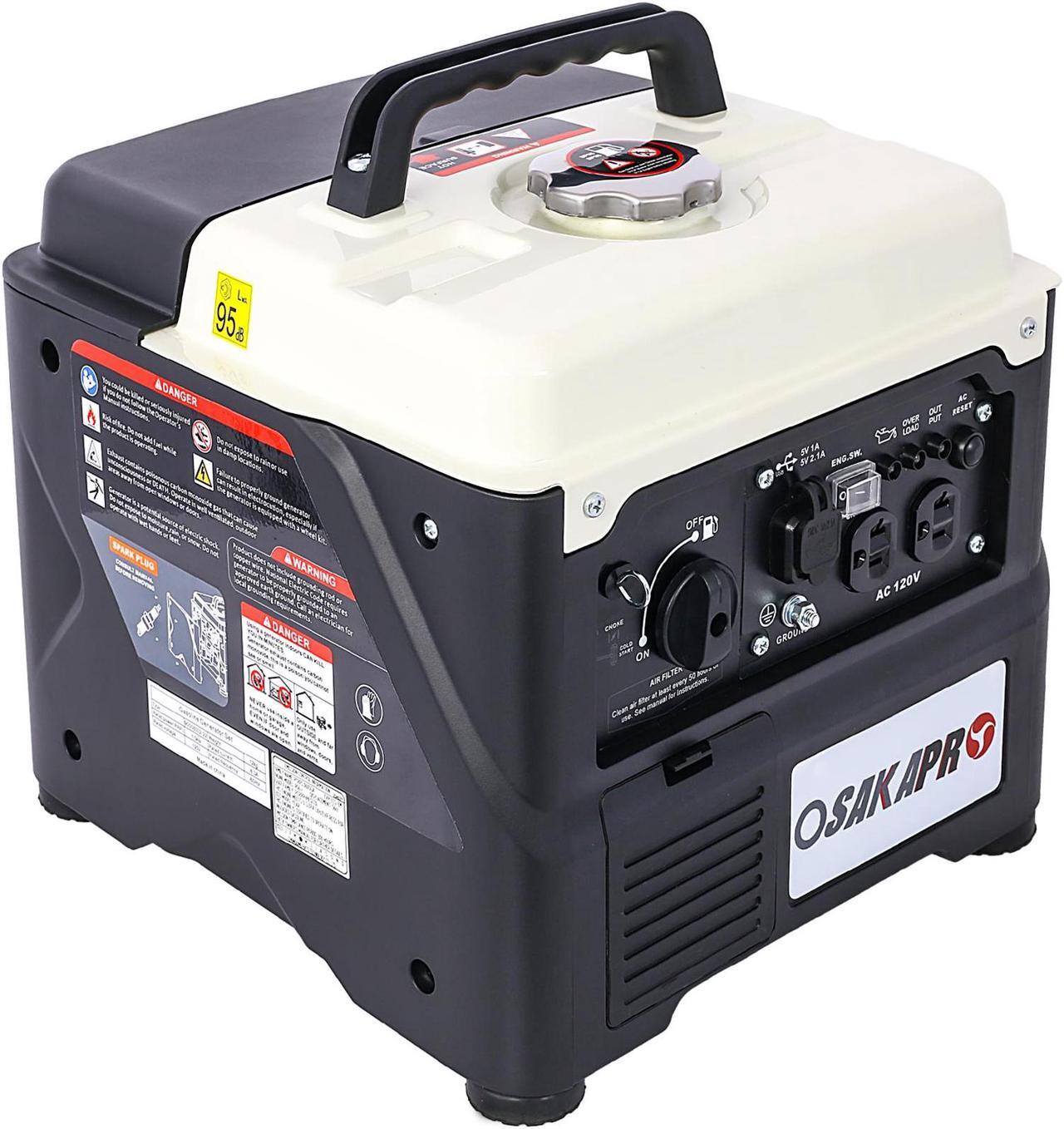 Alt view image 5 of 7 - Portable Inverter Generator,1200W ultra-quiet gas engine, EPA Compliant, Eco-Mode Feature, Ultra Lightweight for Backup Home Use & Camping
