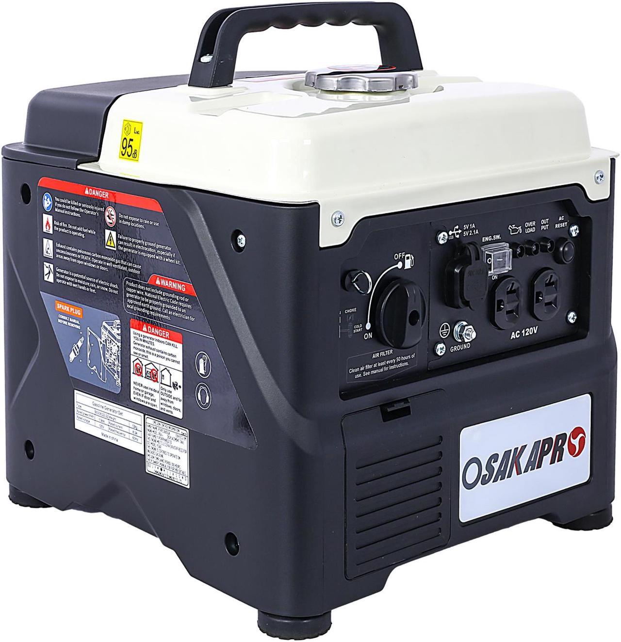 Alt view image 7 of 7 - Portable Inverter Generator,1200W ultra-quiet gas engine, EPA Compliant, Eco-Mode Feature, Ultra Lightweight for Backup Home Use & Camping