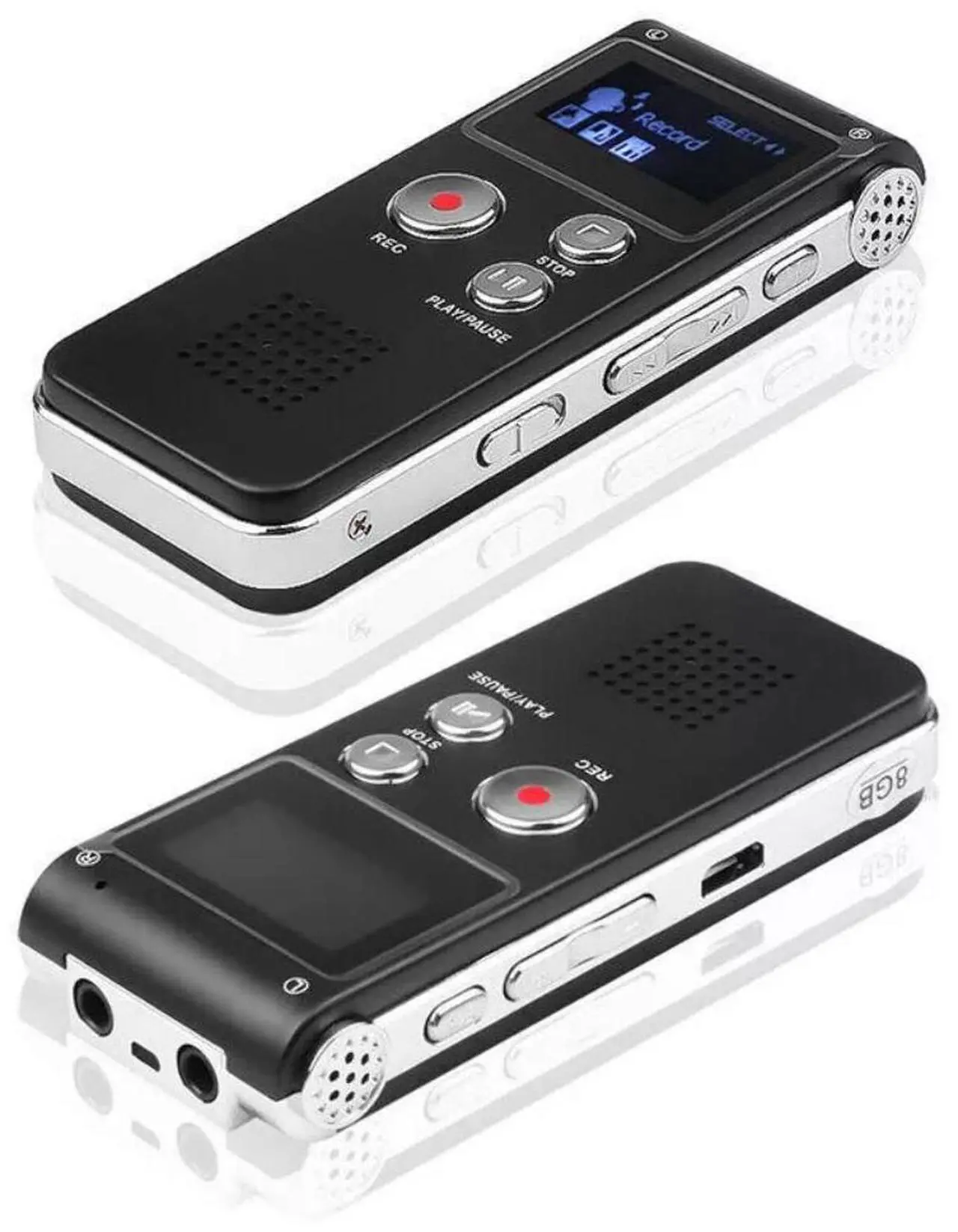 Alt view image 4 of 7 - Digital Voice Recorder Dictaphone Audio Sound Recorder Mini Small Spy Lecture
