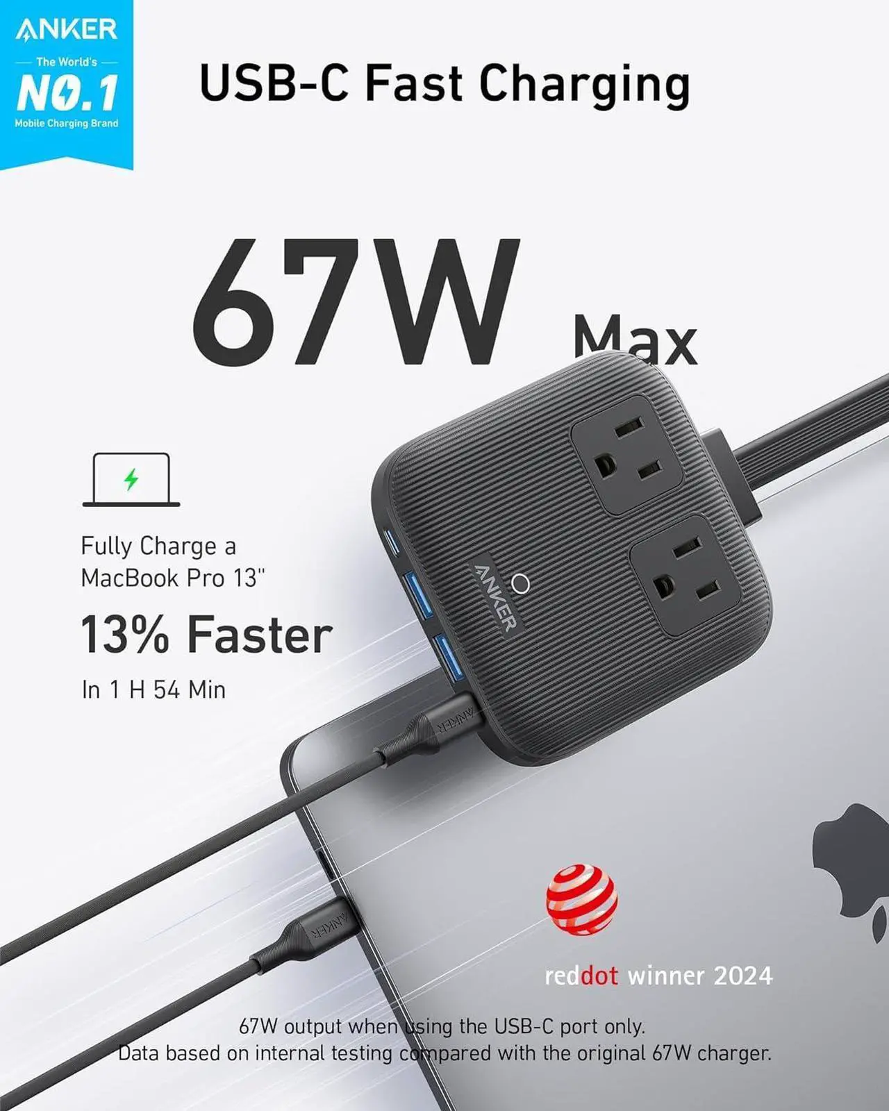 Alt view image 2 of 7 - 30W USB-C Wall Charger USB-C Power Delivery PPS Fast Charging for Apple iPhone 16 16 Plus 16 Pro 16 Pro Max iPhone 15 15 Pro 15 Pro Max Galaxy S24 iPad AirPods & More - White