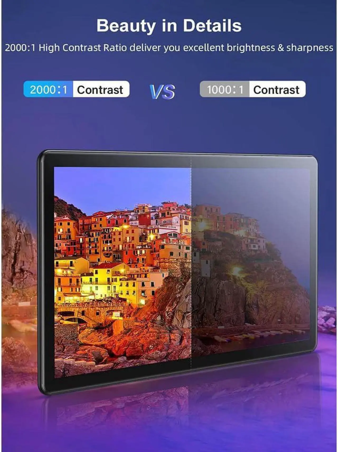 Alt view image 5 of 7 - Portable Monitor Touchscreen Kickstand, 15.6" Freestanding Touch USB C Monitors, 2000:1 Contrast Ratio 1080P 100% sRGB IPS External Screen with HDMI Type C Travel Display for Laptop PC Phone PS4 Xbox