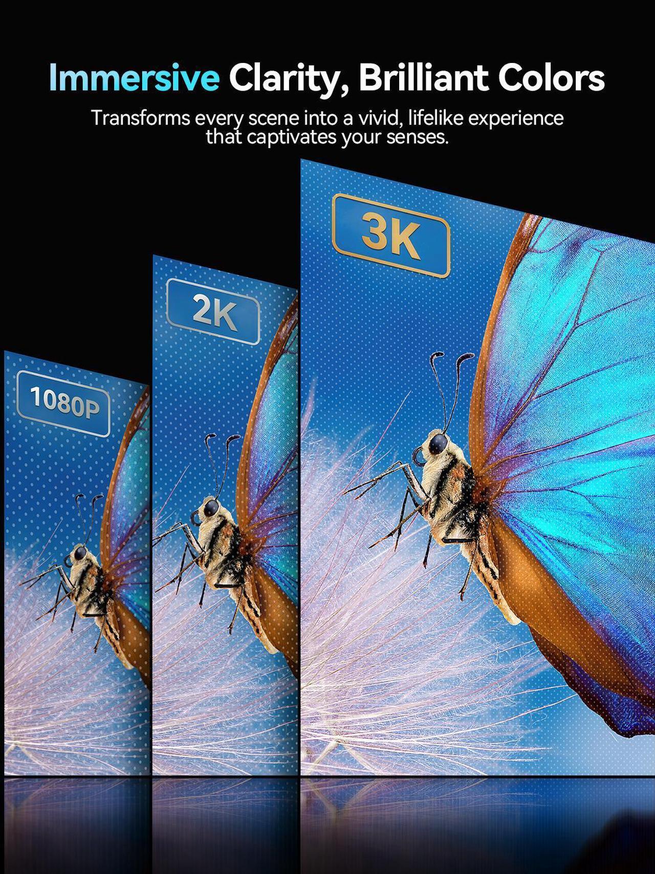 Alt view image 4 of 7 - Newsoul OLED Portable Monitor 16", 3K 2880x1800 120Hz 0.1ms Portable Gaming Display 500 Nits Brightness| 100000:1 Contrast| 100% DCI-P3| Ultra-Slim Travel Monitor for Laptop PC Phone Game Consoles