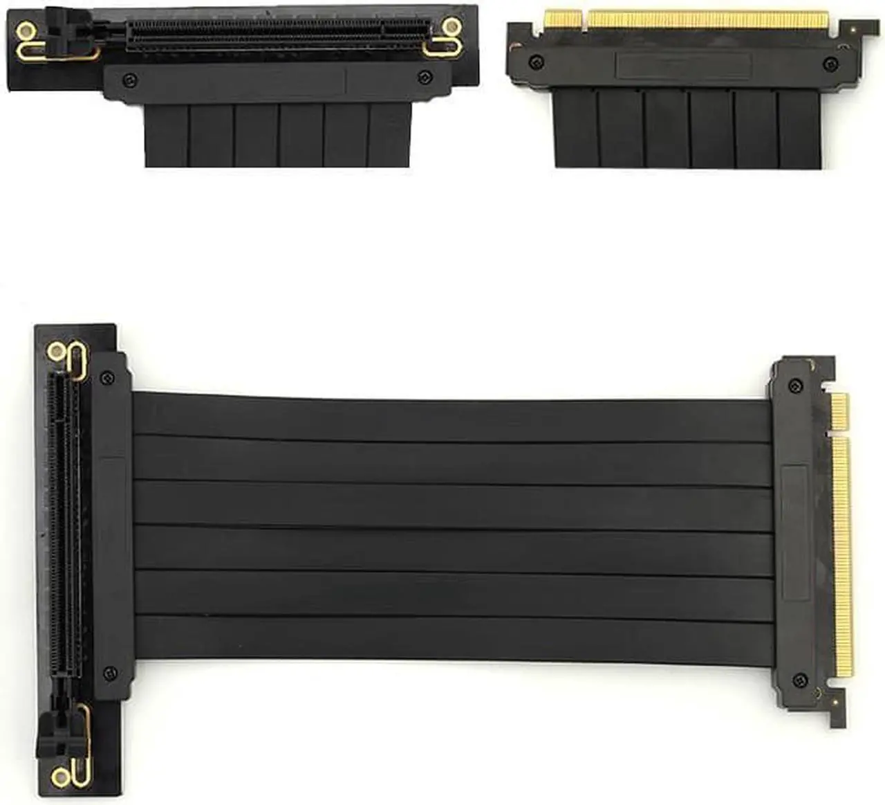 Alt view image 2 of 7 - Graphics Card GPU Vertical Full Speed PCI-E 4.0 x16 Riser Cable High Speed Gen4 Flexible Extender Riser Cable Extension Port 90 Degree Adapter (200mm)