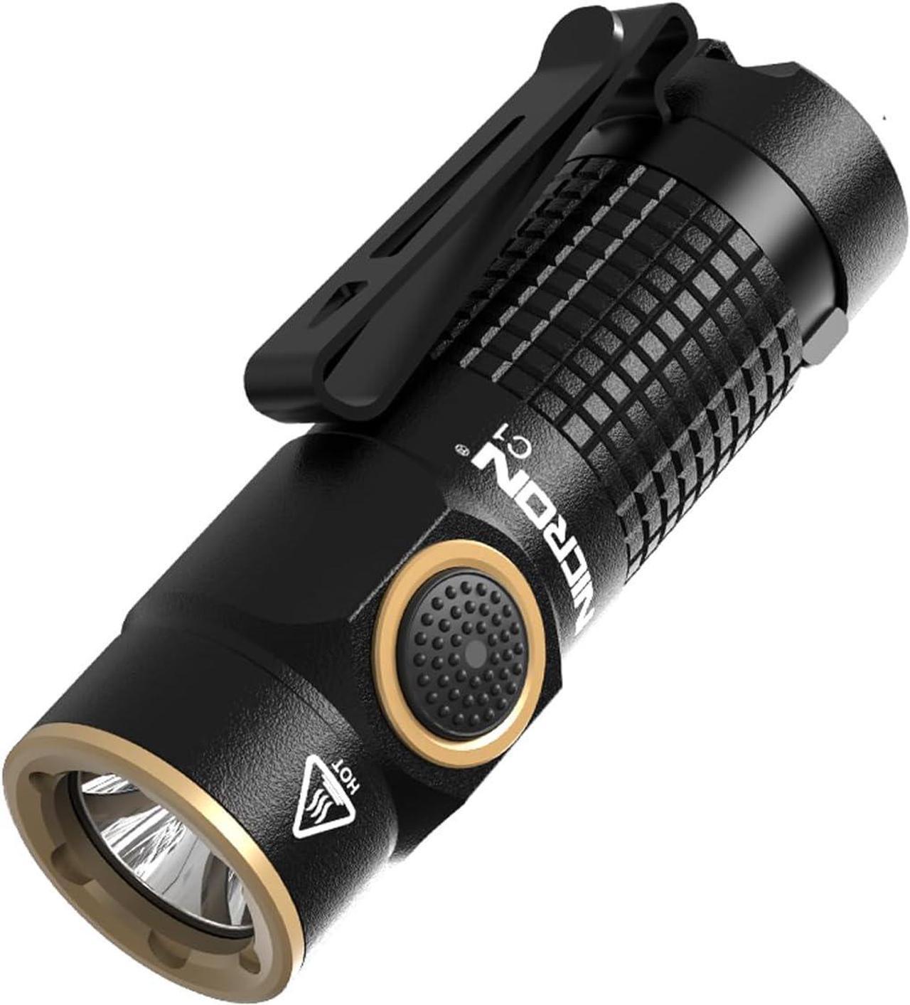 Main image of 1200 Lumens EDC Flashlight with Magnet Rechargeable Pocket Light Compact High Lumens Handheld Light C1 Mini Flashlight 7 Modes for Outdoor Camping Hiking (Black)