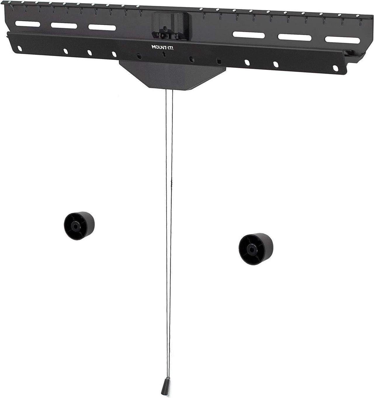 No Stud TV Wall Mount by Mount-It! - Low-Profile Tilting Hanger Mount for No-Damage No Drill Dry Wall Installation | 110 Lbs Weight Capacity, Up to VESA 600x400