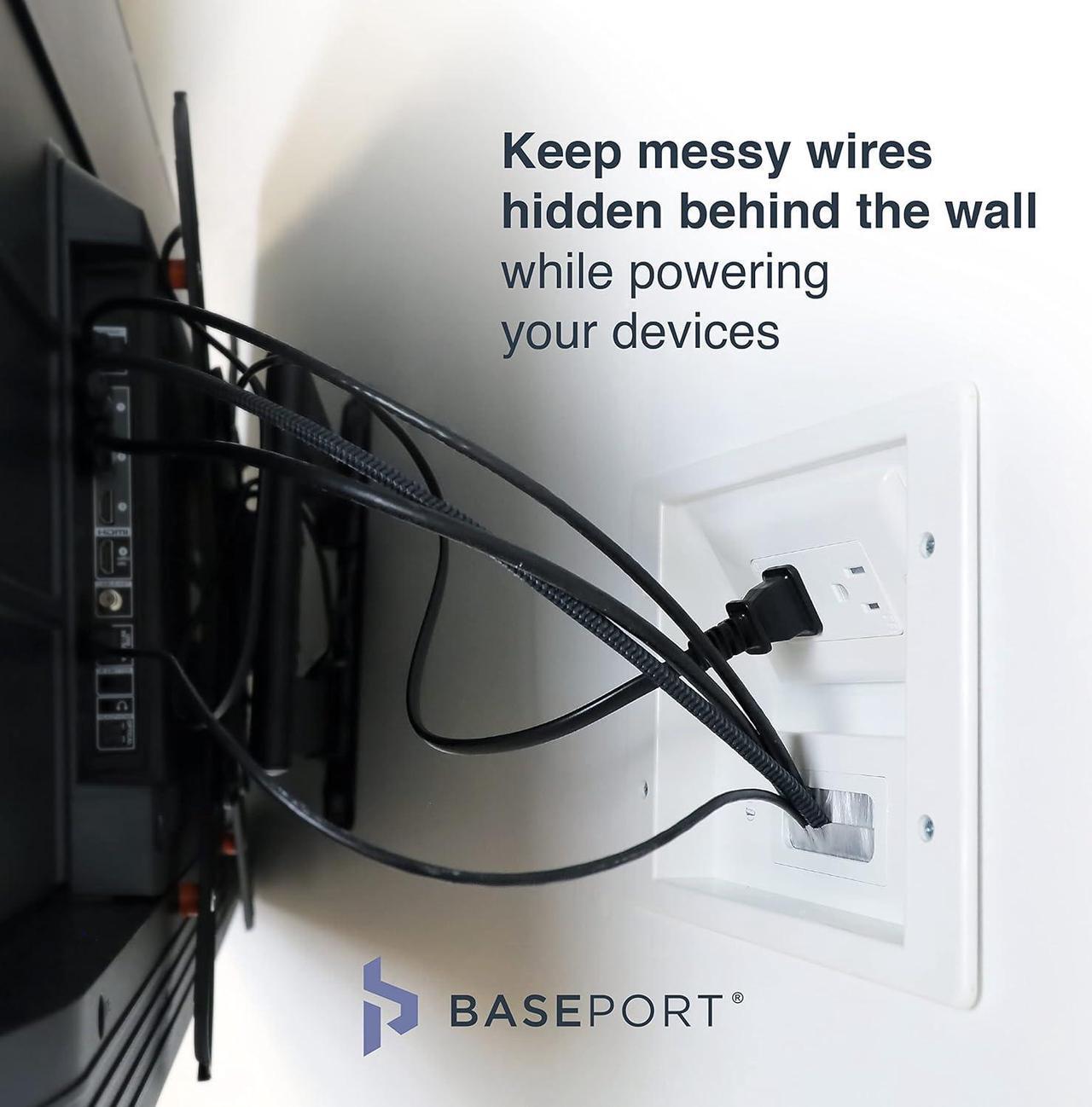 Alt view image 6 of 6 - In Wall Cable Management Kit - TV Wire Hider Kit for Wall Mount TV, Hide Wires Wall Mount TV Kit with Wall Cable Pass Through, Complete TV Cord Hider for Wall Mounted TV