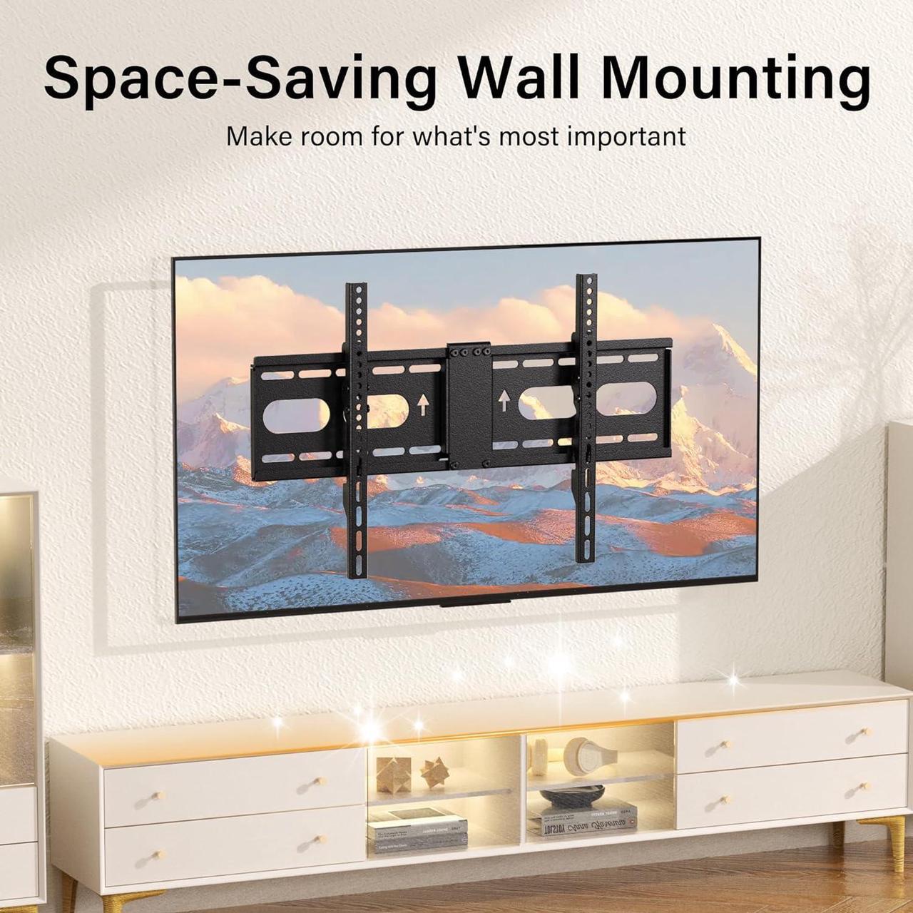 Alt view image 7 of 7 - Low-Profile Tilt TV Wall Mount Bracket, Universal TV Mount for 32-75 Inch Flat Screen TVs, Fits 16"-24" Studs, Max VESA 600x400mm, Holds up to 132lbs, Sturdy and Space-Saving Design