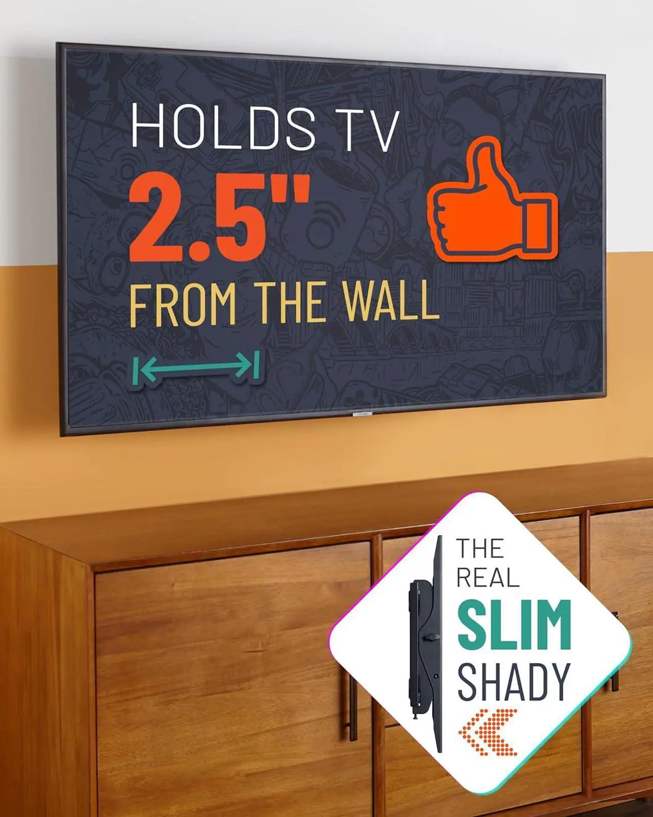 Alt view image 5 of 7 - ECHOGEAR Tilting TV Wall Mount with Low Profile Design for 32-70 inch TVs - Eliminates Screen Glare with 15º of Smooth Tilt - Easy Install with All Hardware Included - EGLT1-BK