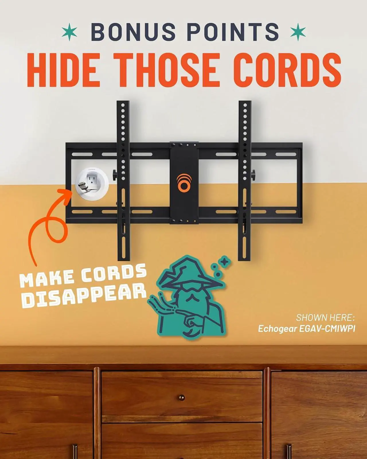 Alt view image 7 of 7 - ECHOGEAR Tilting TV Wall Mount with Low Profile Design for 32-70 inch TVs - Eliminates Screen Glare with 15º of Smooth Tilt - Easy Install with All Hardware Included - EGLT1-BK