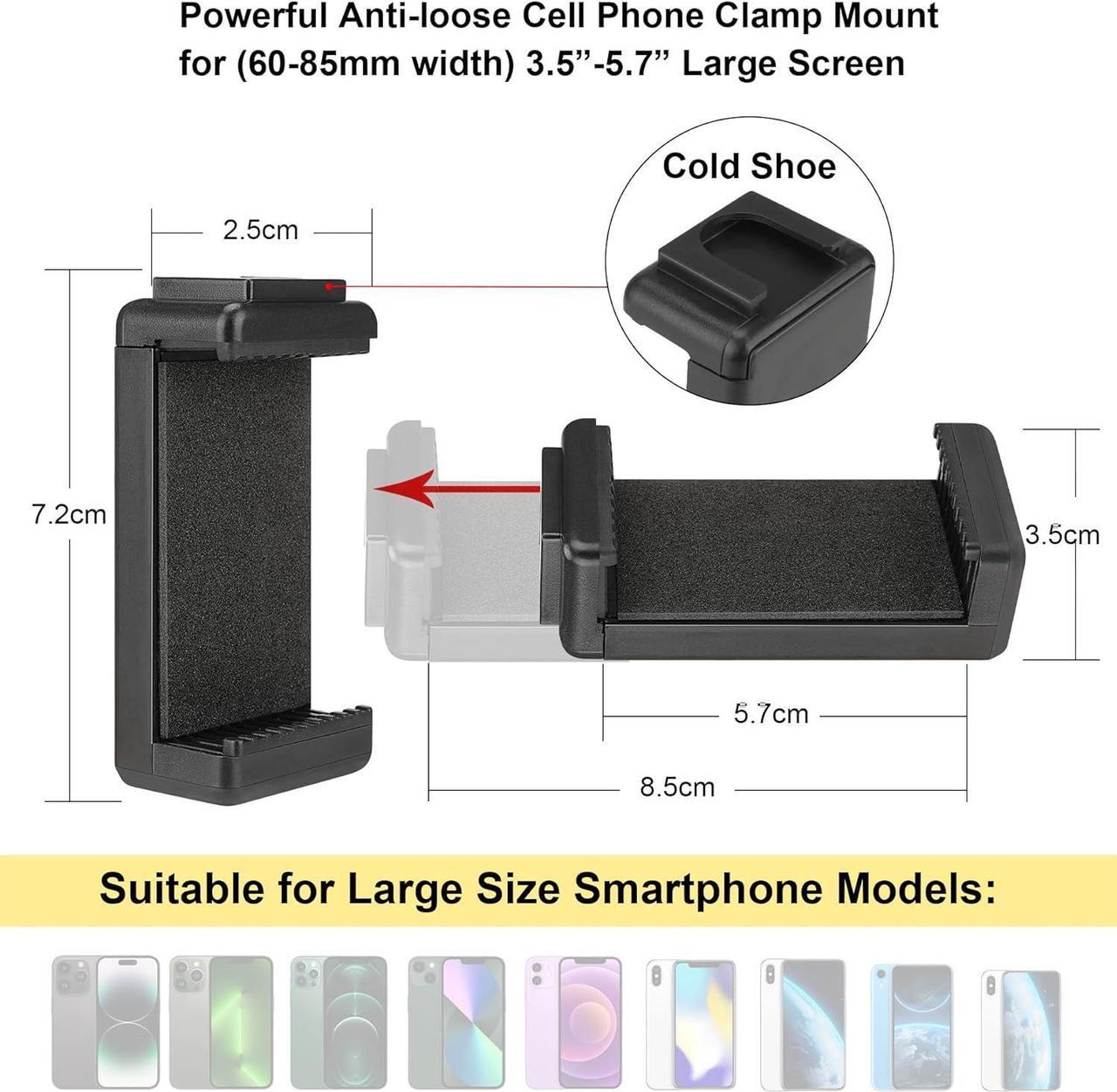 Alt view image 2 of 7 - Universal Ergonomic Anti-Falling Cell Phone Smartphone Hand Grip Stabilizer w/Safety Strap, Portable Selfie Stick Handheld Vlogging Holder Mount for 60-85mm Width iPhone Samsung Tracfone Android