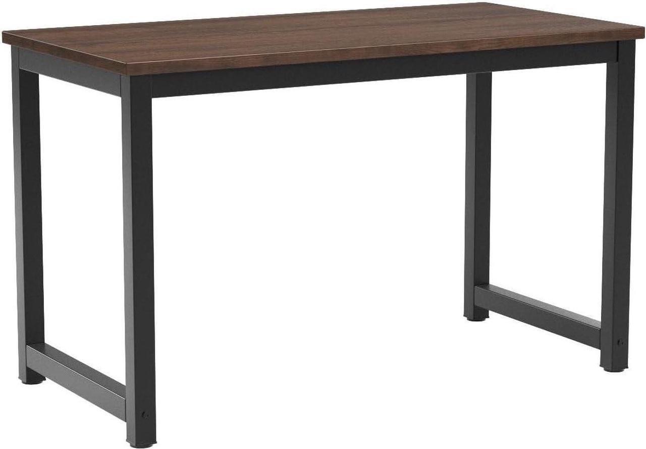Alt view image 5 of 7 - Tribesigns Modern Simple Computer Desk, 47 inch Vintage Office Desk Computer Table, Study Writing Study Desk Workstation for Home Office, Rustic Brown