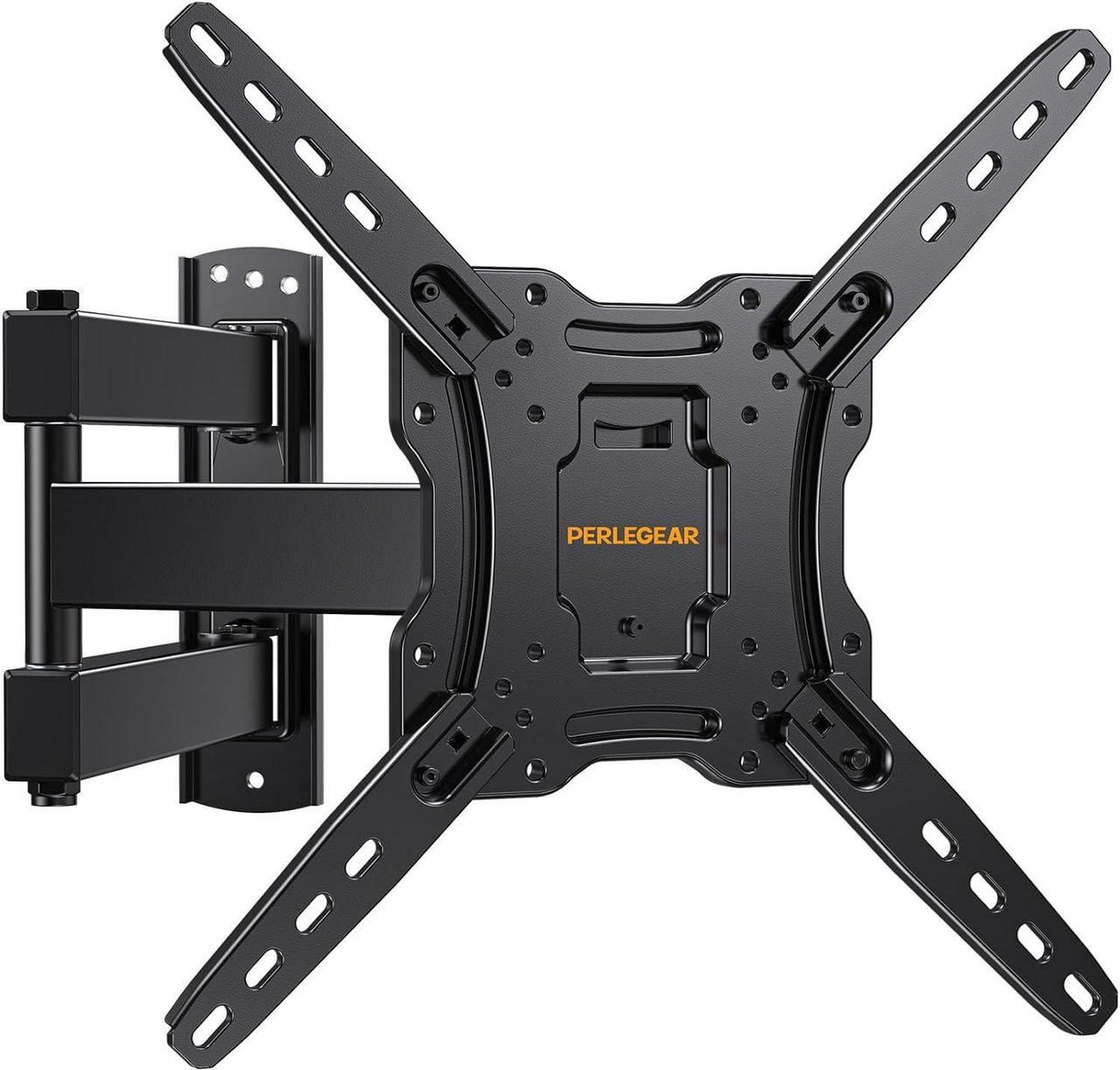 Main image of Perlegear Full Motion TV Wall Mount for 26-55 inch Flat or Curved TVs, Wall Mount TV Bracket with Articulating Arm, Swivel, Tilt, Extension, Corner TV Wall Mount Max VESA 400x400mm up to 60 lbs PGMFK3
