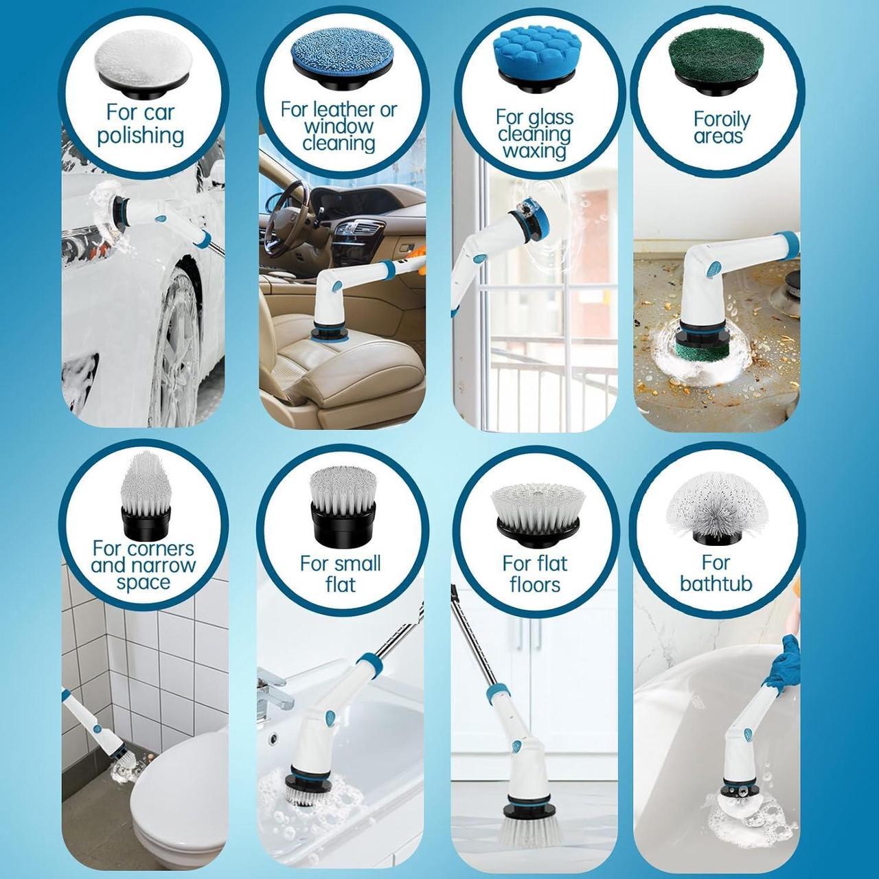 Alt view image 3 of 7 - GOSLMYY Replaceable Brush Heads Set, 9 Pack Brush Heads for Electric Spin Scrubber, Cordless Spin Scrubber Brush for All Brands of ANS-8051A&ANS-8050 Electric Cleaning Brush, for Bathroom, Kitchen