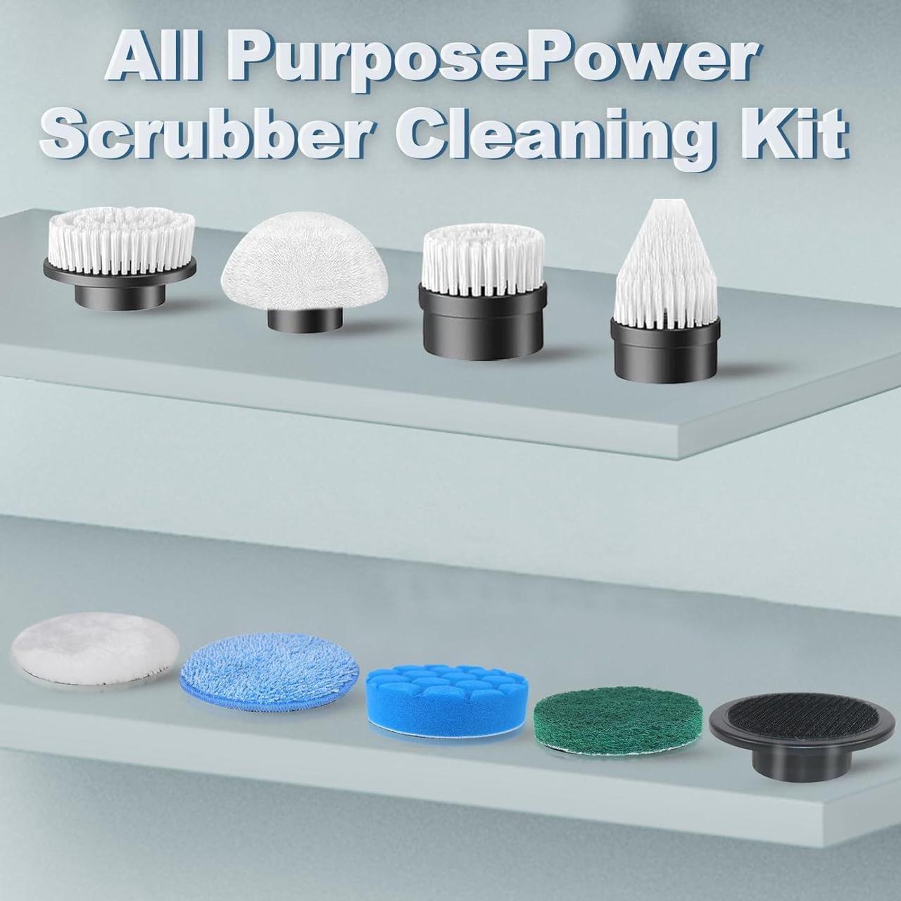 Alt view image 4 of 7 - GOSLMYY Replaceable Brush Heads Set, 9 Pack Brush Heads for Electric Spin Scrubber, Cordless Spin Scrubber Brush for All Brands of ANS-8051A&ANS-8050 Electric Cleaning Brush, for Bathroom, Kitchen