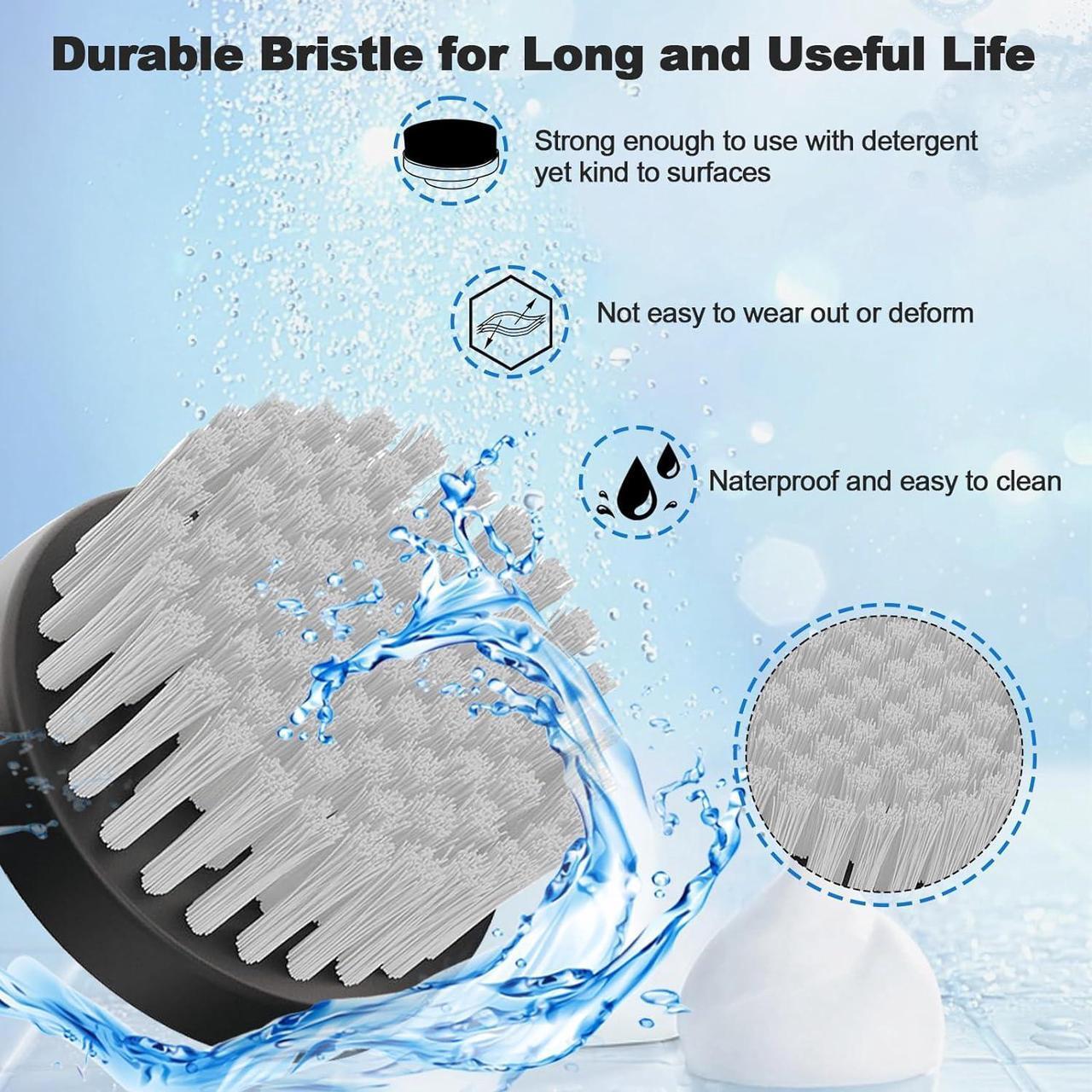 Alt view image 7 of 7 - GOSLMYY Replaceable Brush Heads Set, 9 Pack Brush Heads for Electric Spin Scrubber, Cordless Spin Scrubber Brush for All Brands of ANS-8051A&ANS-8050 Electric Cleaning Brush, for Bathroom, Kitchen