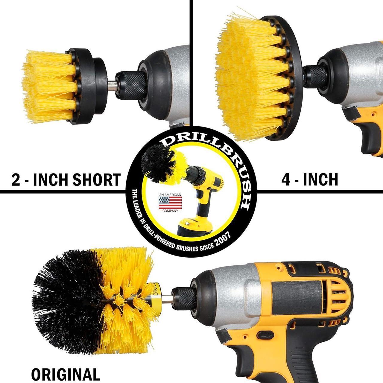 Alt view image 7 of 7 - Drill Brush Attachment - Bathroom Surfaces Tub, Shower, Tile and Grout All Purpose Power Scrubber Cleaning Kit Grout Drill Brush Set  Drill Brushes by Drill Brush Power Scrubber by Useful Products