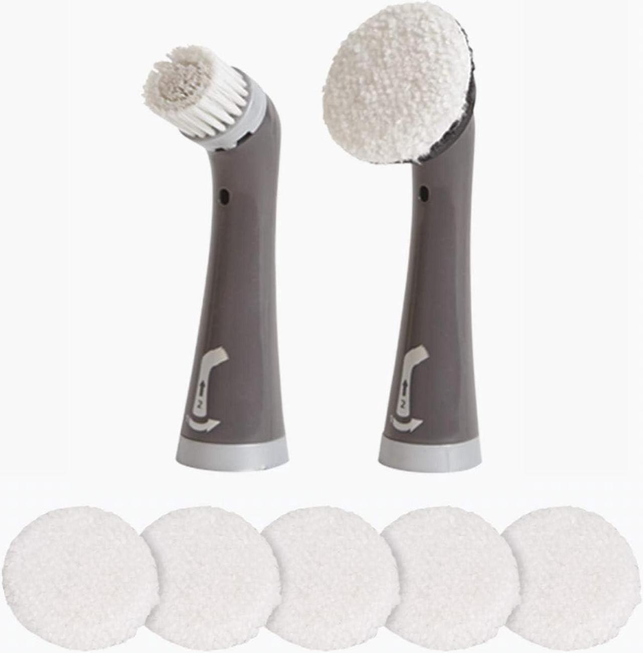 Main image of Rubbermaid Reveal Power Scrubber Attachable Soft Bristle & Velcro Head with 6 Microfiber Pads, for Cordless Electric Battery Powered Scrub Brush, Ideal for Shoes/Sneakers/Car Trim/Tires/Furniture