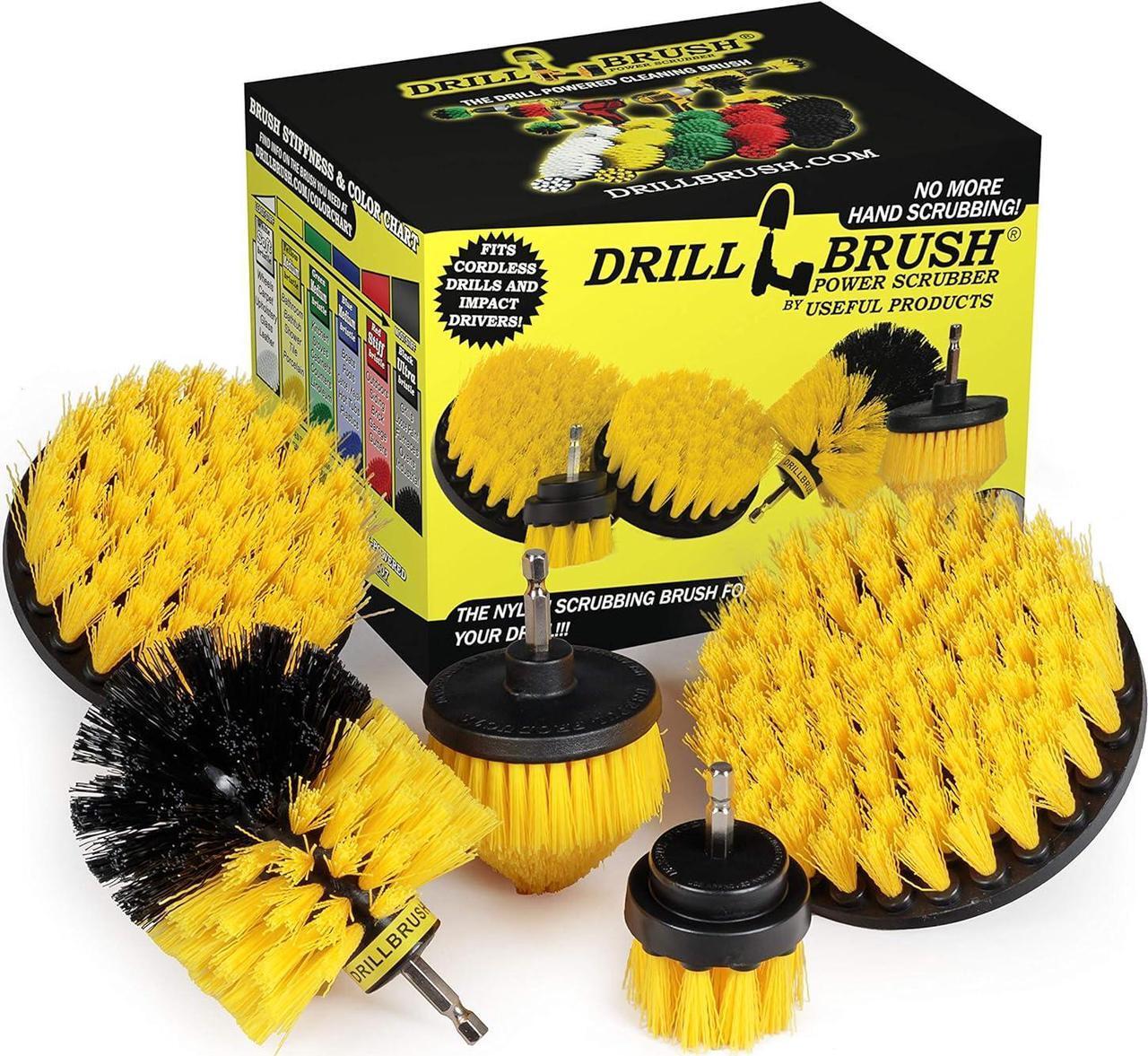Main image of Drill Brush Power Scrubber by Useful Products - Shower Brush - Shower Cleaner - Toilet Cleaner - Bathroom Cleaner - Toilet Brush - Tile Cleaner - Floor Cleaner - Bathroom Accessory Set - Clean Shower