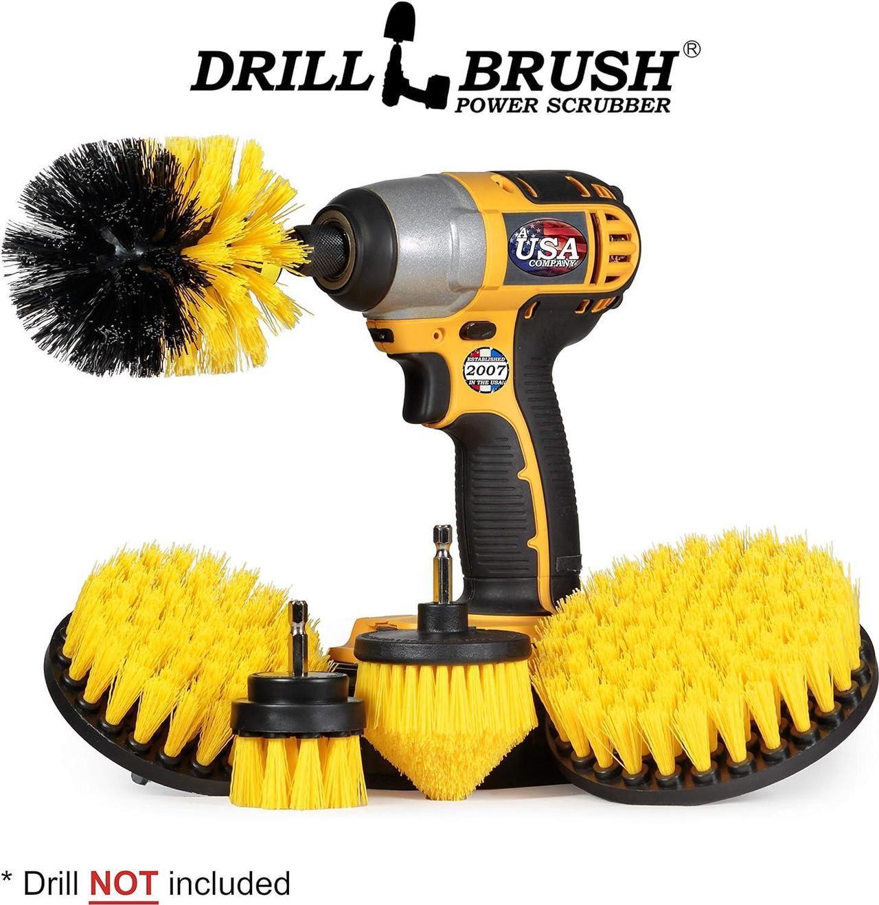 Alt view image 4 of 7 - Drill Brush Power Scrubber by Useful Products - Shower Brush - Shower Cleaner - Toilet Cleaner - Bathroom Cleaner - Toilet Brush - Tile Cleaner - Floor Cleaner - Bathroom Accessory Set - Clean Shower