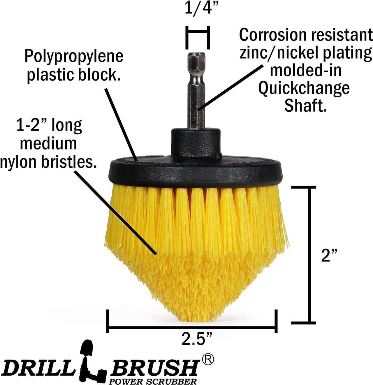 Alt view image 6 of 7 - Drill Brush Power Scrubber by Useful Products - Shower Brush - Shower Cleaner - Toilet Cleaner - Bathroom Cleaner - Toilet Brush - Tile Cleaner - Floor Cleaner - Bathroom Accessory Set - Clean Shower