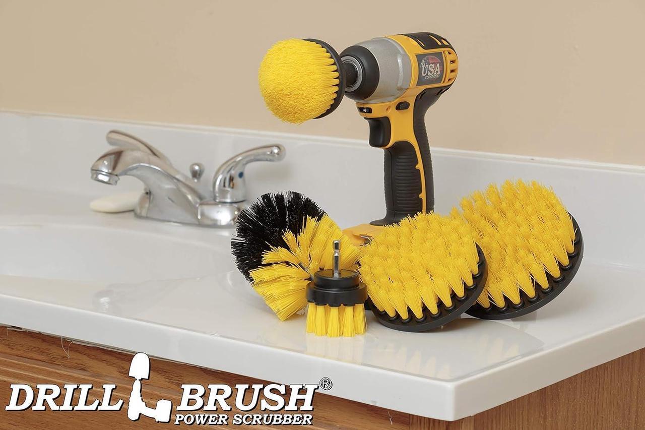 Alt view image 7 of 7 - Drill Brush Power Scrubber by Useful Products - Shower Brush - Shower Cleaner - Toilet Cleaner - Bathroom Cleaner - Toilet Brush - Tile Cleaner - Floor Cleaner - Bathroom Accessory Set - Clean Shower