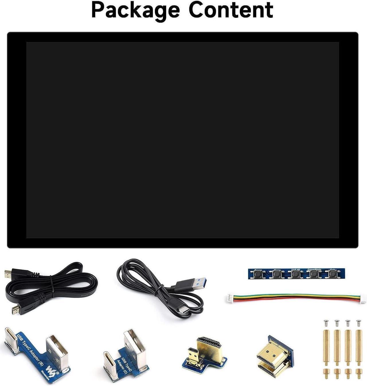 Alt view image 2 of 7 - 10.1inch Capacitive Touch LCD IPS Display, 1280×800 Resolution, HDMI Interface, Compatible with Raspberry Pi 5/4B/3B/Zero/Zero W/Zero 2W/Pico/Pico W/Pico WH, Support Jetson Nano/PC