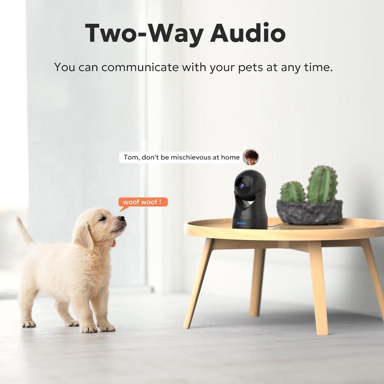 Alt view image 5 of 7 - Indoor Security Camera 2K, Owltron 360 Camera for Home Security with Motion Detection, Baby Monitor Camera with Phone App, 2.4G WiFi Camera with Night Vision & 2-Way Audio, Works with Alexa