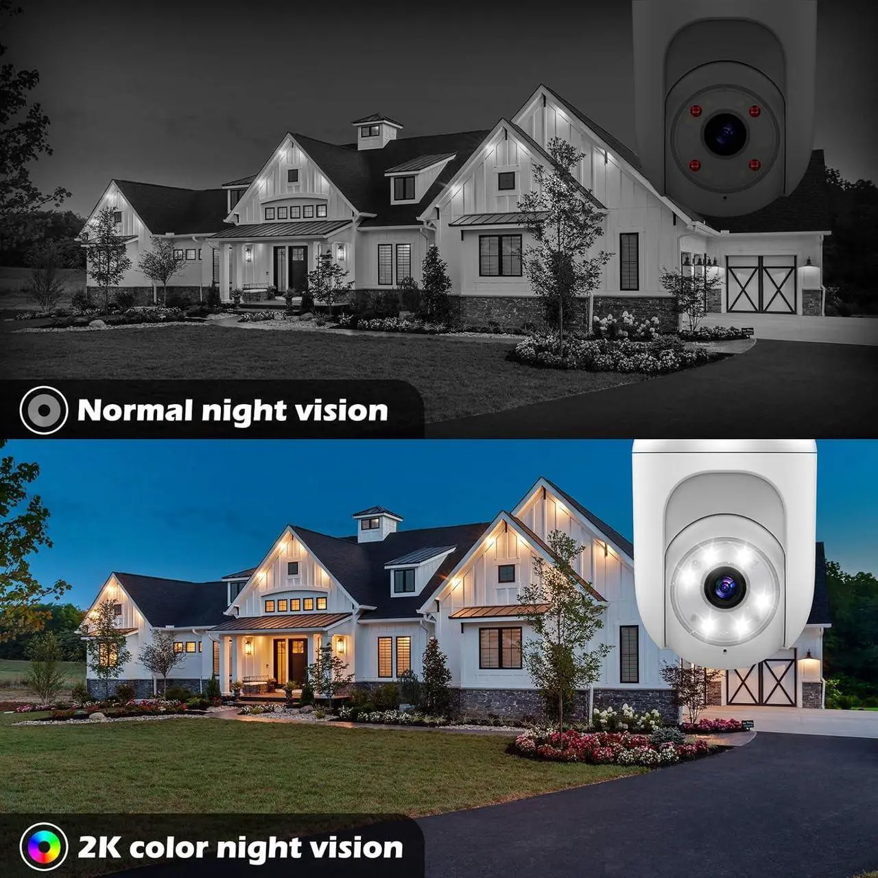 Alt view image 5 of 7 - 3Packs 2K Bulb Security Cameras Wireless Outdoor Indoor, 2.4GHz WiFi Cameras for Home Security with Spotlight, Color Night Vision, Motion Detection, 2-Way Audio, Audible Alarm