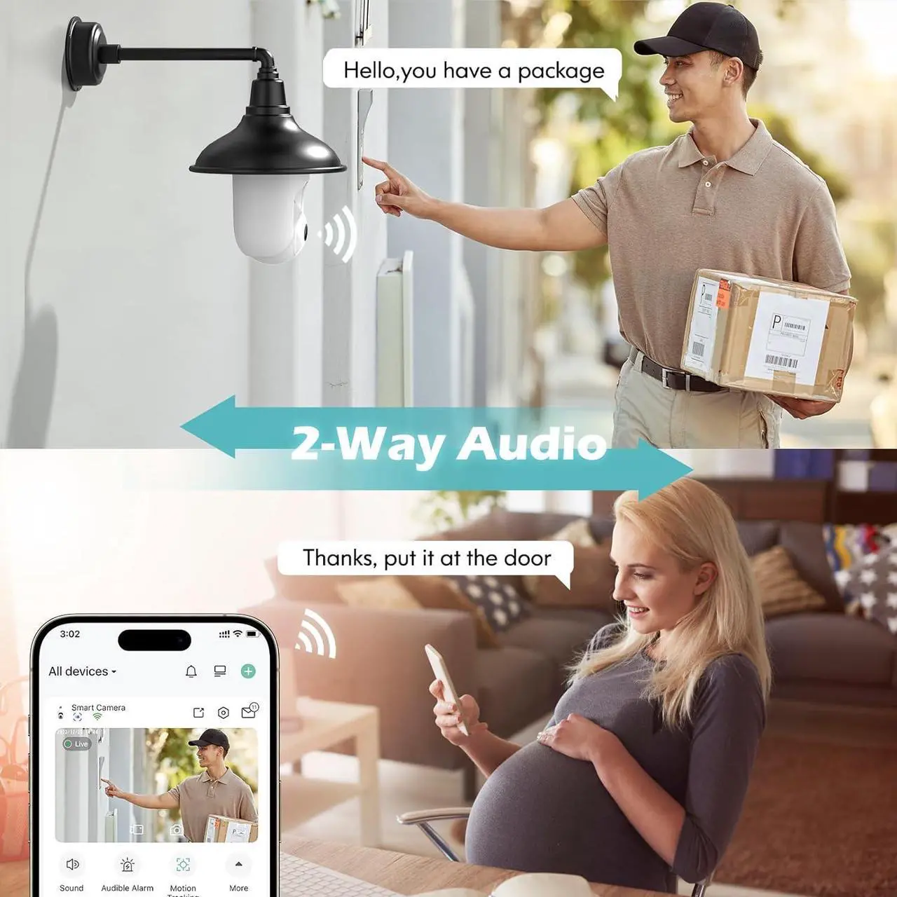 Alt view image 6 of 7 - 3Packs 2K Bulb Security Cameras Wireless Outdoor Indoor, 2.4GHz WiFi Cameras for Home Security with Spotlight, Color Night Vision, Motion Detection, 2-Way Audio, Audible Alarm