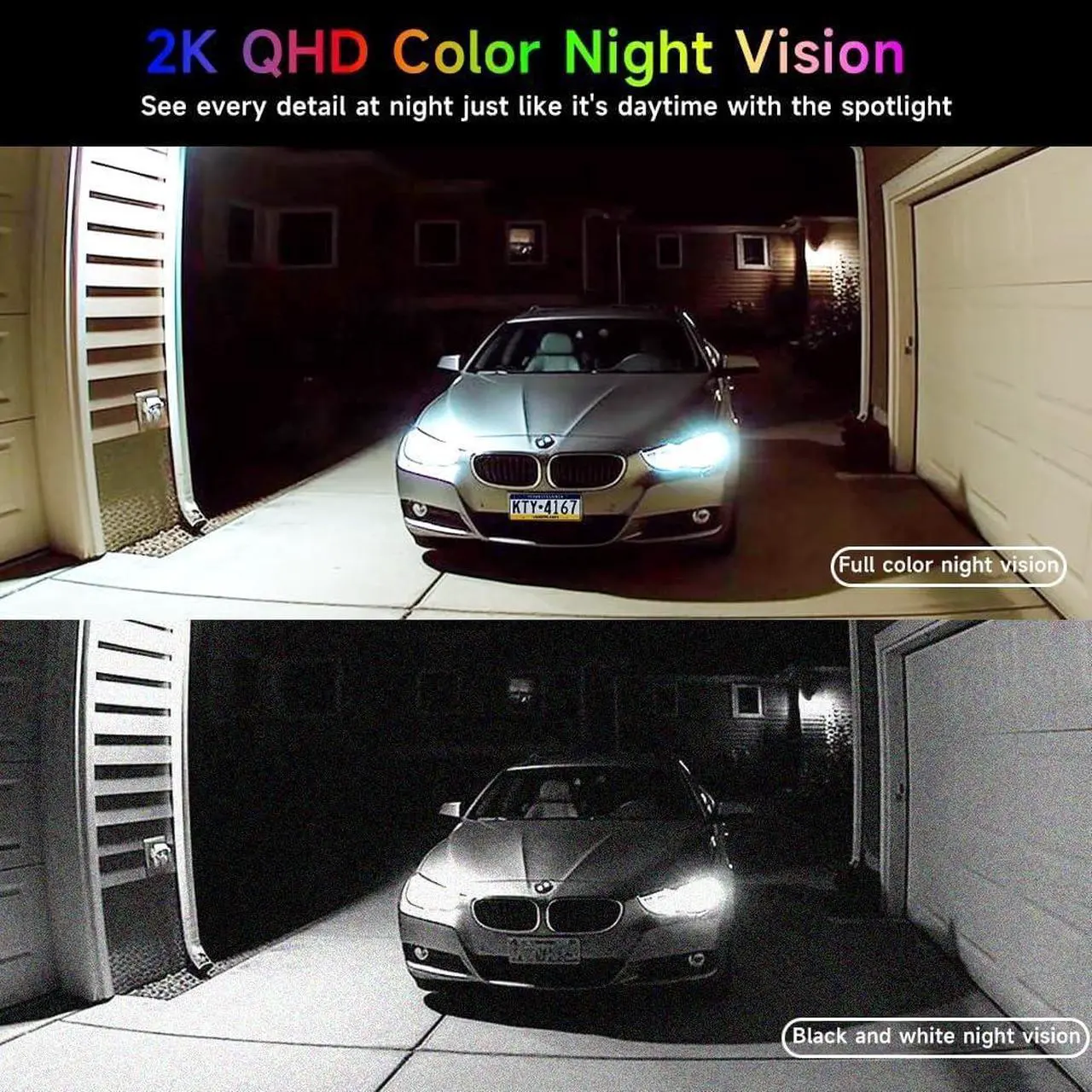 Alt view image 4 of 7 - Rraycom 2Pack Security Cameras Outdoor Wireless,2K 5G/2.4GHz Battery Powered Camera for Home Security, Cloud/SD, No Monthly Fee, AI Motion Detection, Color Night Vision,2-Way Audio, Works w/Alexa