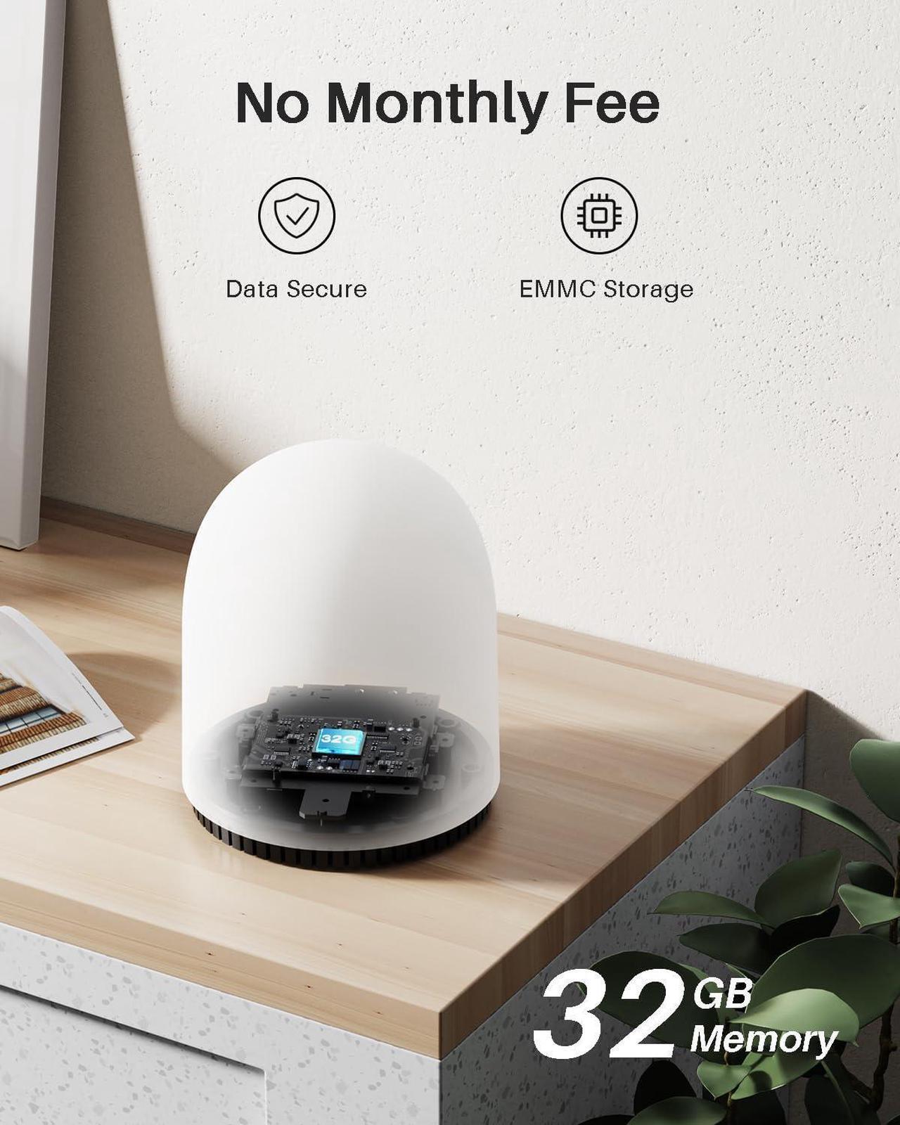 Alt view image 2 of 7 - WUUK 2K Solar Security Cameras Wireless Outdoor, Homebase Support Up to 8 Cams, 2 Cams Kit with Forever Power, No Monthly Fee, 32GB Local Storage, Compatible for Alexa, Google Home&IFTTT, 2.4G&5G WiFi