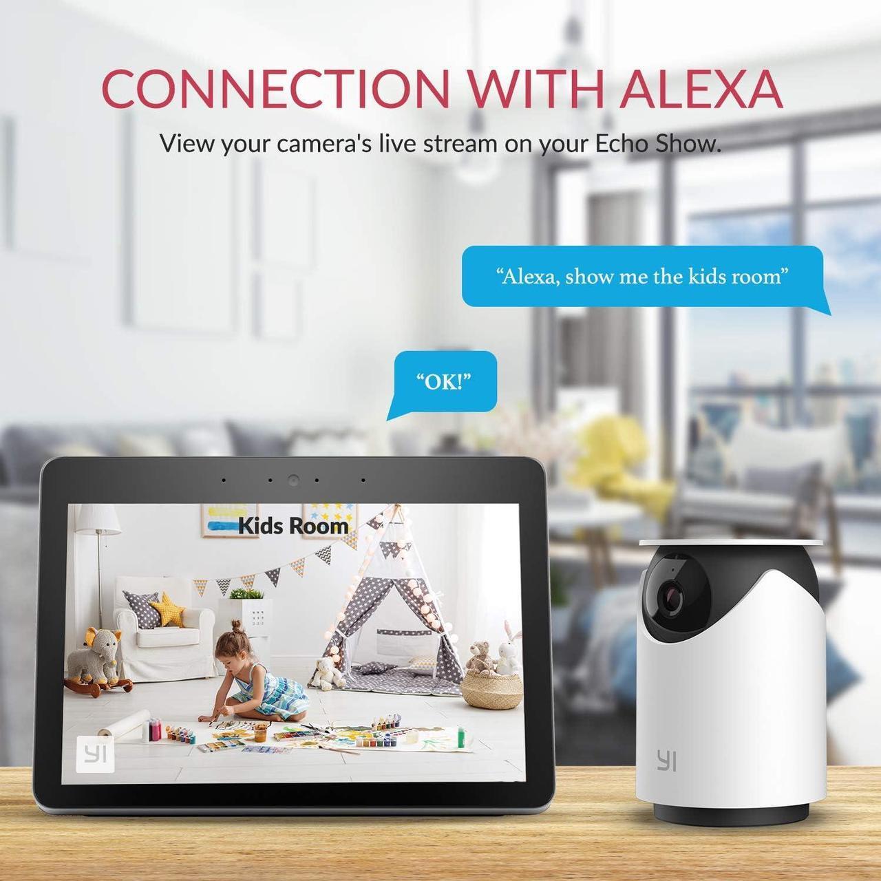 Alt view image 6 of 7 - YI Pet Security Camera 2pc, 1080p 360-degree Smart Indoor Dog Cat Dome IP Cam with Night Vision, 2-Way Audio, Motion Detection, Phone App, Compatible with Alexa and Google