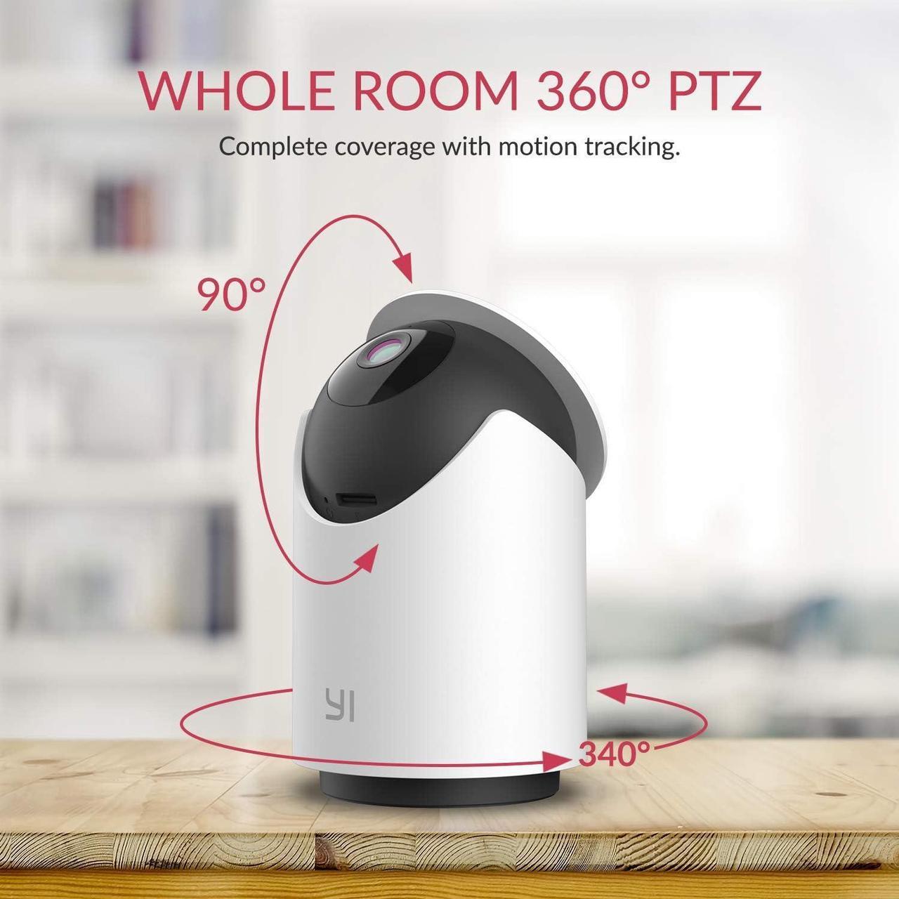 Alt view image 3 of 7 - YI Pet Security Camera 2pc, 1080p 360-degree Smart Indoor Dog Cat Dome IP Cam with Night Vision, 2-Way Audio, Motion Detection, Phone App, Compatible with Alexa and Google