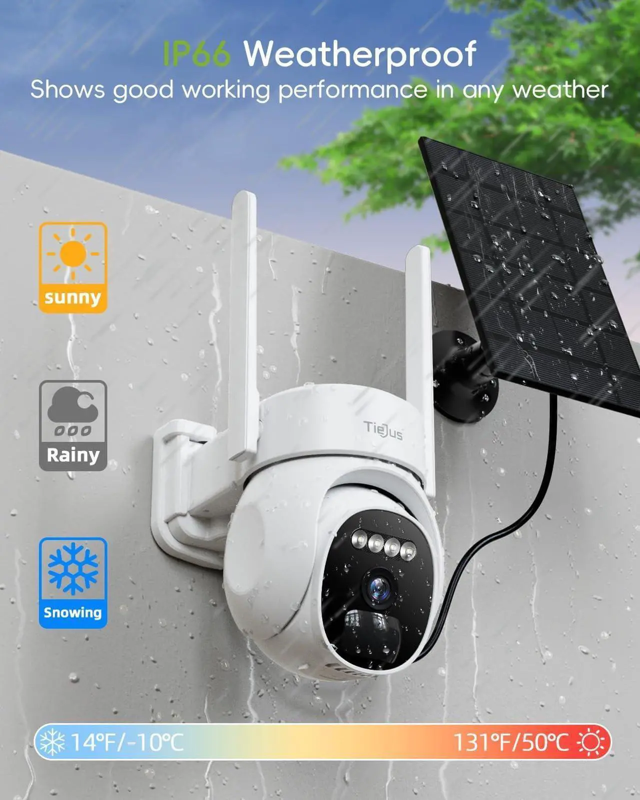 Alt view image 7 of 7 - Security Cameras Wireless Outdoor, 2K Solar WiFi Cameras for Home Security Outside, Battery Powered Surveillance Camera, Color Night Vision/Motion Sensor/Work with Alexa/Cloud/SD Card