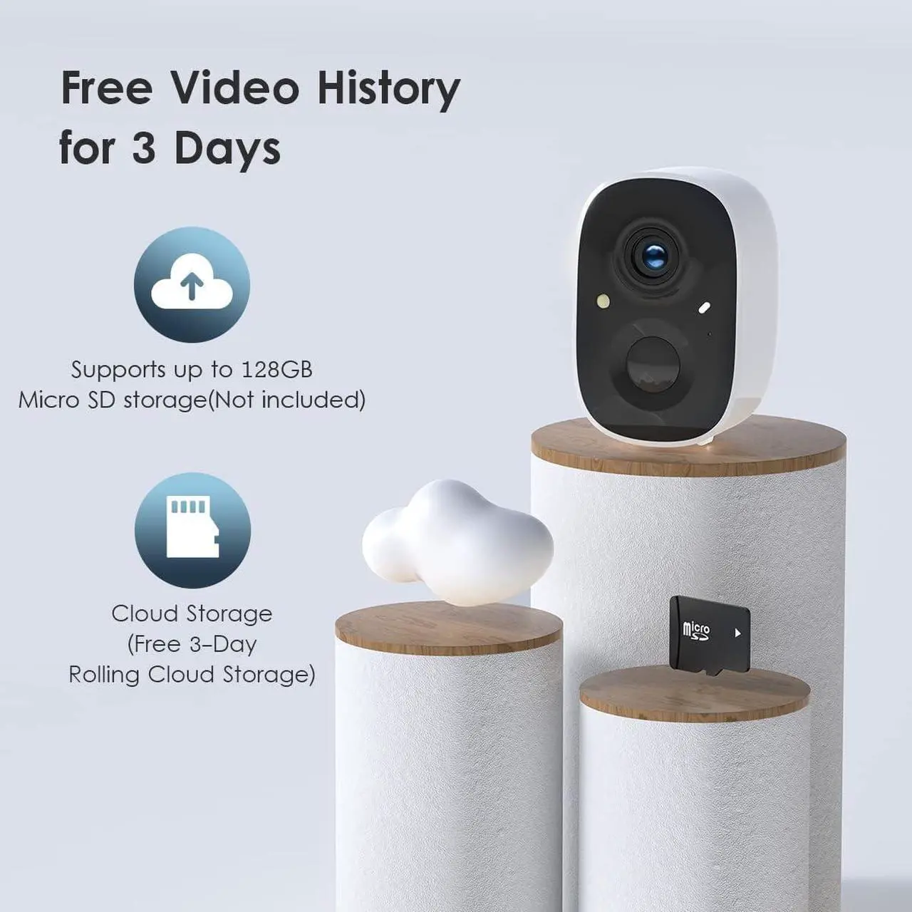 Alt view image 7 of 7 - Solar Security Cameras Wireless Outdoor, Outdoor Camera Wireless 2-Way Talk Battery Powered Wi-Fi Cameras for Outside/Indoor 1080P Night Vision AI Motion Detection Spotlight Siren Alarm Waterproof