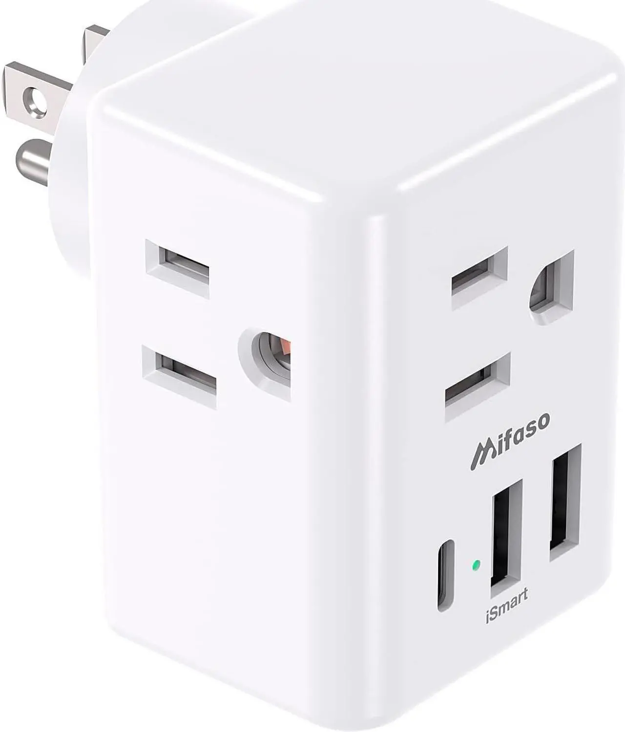 Main image of 2 Pack Outlet Extender Multi Plug Outlet, USB Wall Charger with 3 USB Ports (1 USB C), No Surge Protector Cruise Essentials for Ship and Travel, ETL Listed