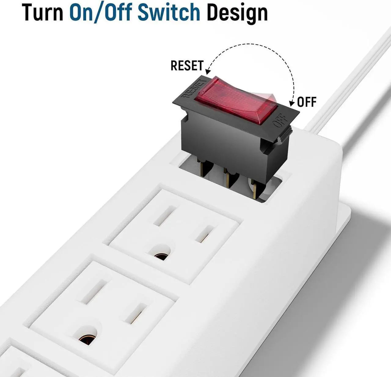 Alt view image 4 of 7 - BTU Wall Mount Power Strip with Fast Charing USB C, 3 Outlets Mountable Power Outlet with 3 USB, Under Desk Power Strip,Desk Mount Power Strip with 6FT Power CordWhite
