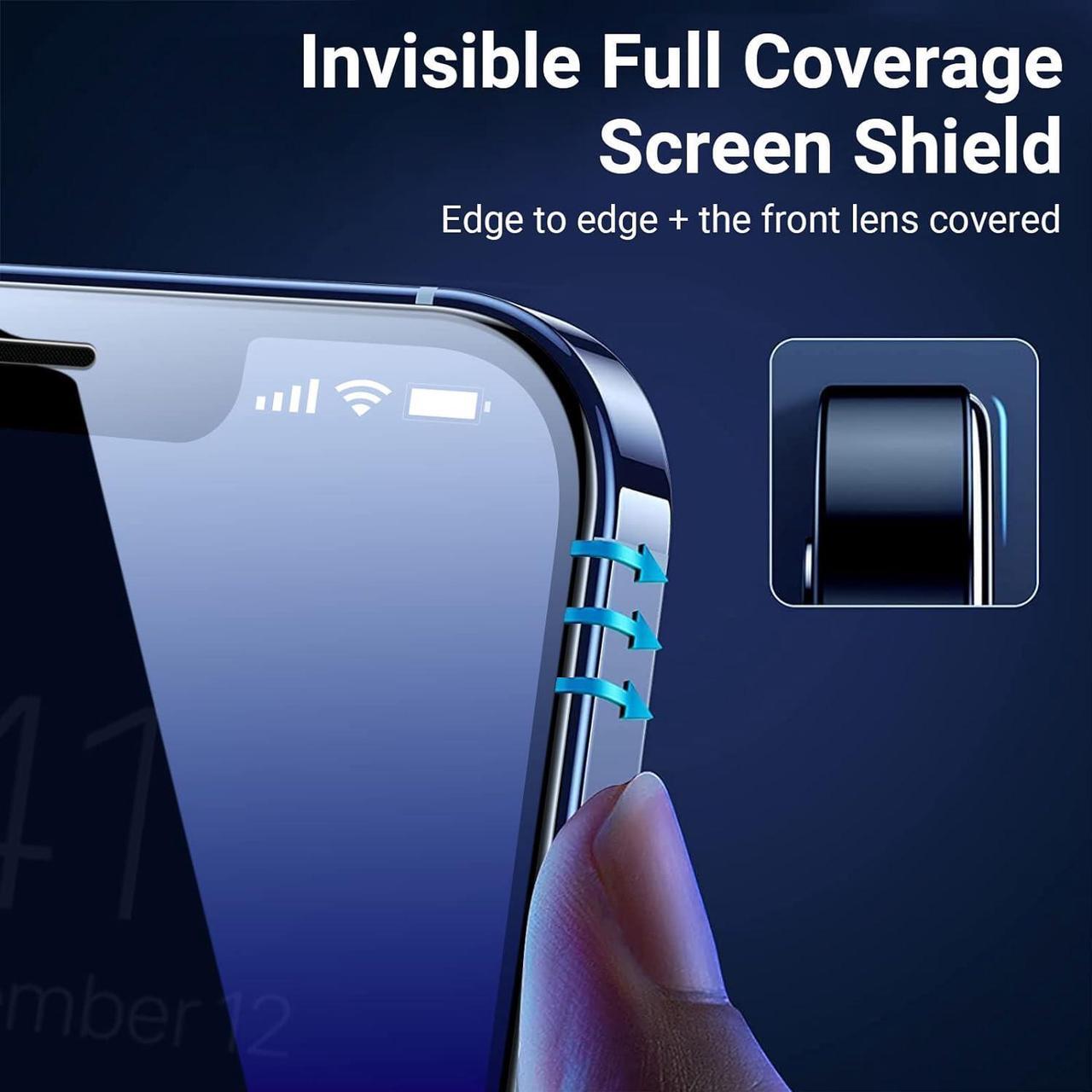 Alt view image 5 of 7 - UltraGlass 9H+ Glass for iPhone 14 Pro Max Screen Protector [Military Grade Shatterproof & Longest Durable] Screen Protector 14 Pro Max Tempered Glass, Anti-fingerprint, 2 Packs